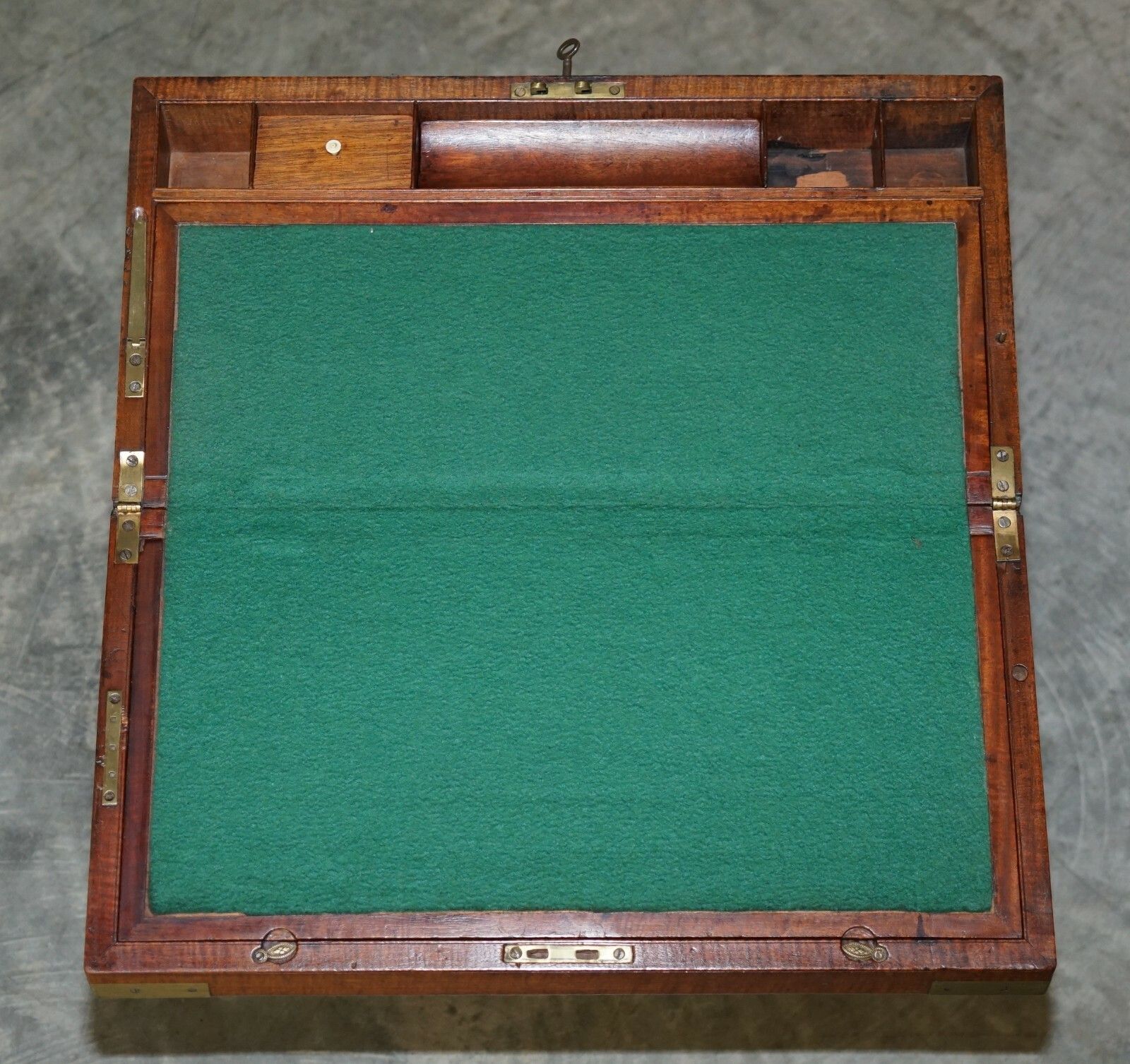 photo furniture Exquisite Victorian Mahogany Military Campaign Writing Slope Desk & Later Stand