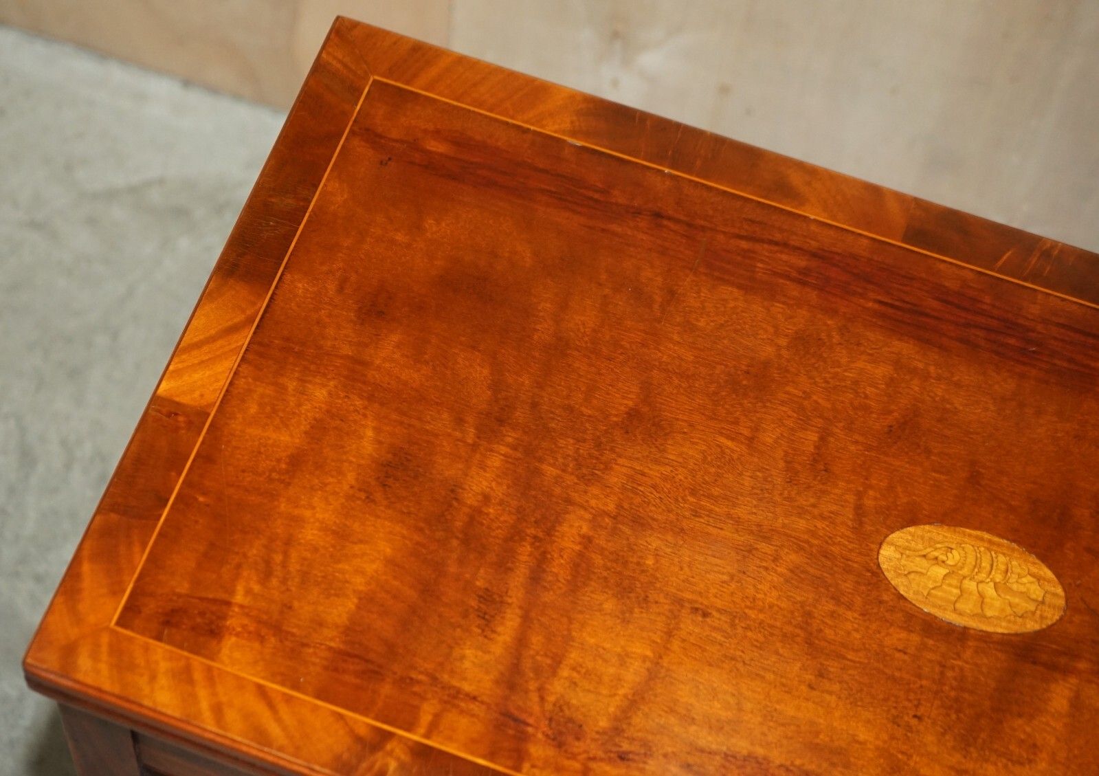 Fine Antique Sheraton Burr & Burl Walnut Card Games Table With Satinwood Detail photo vinterior