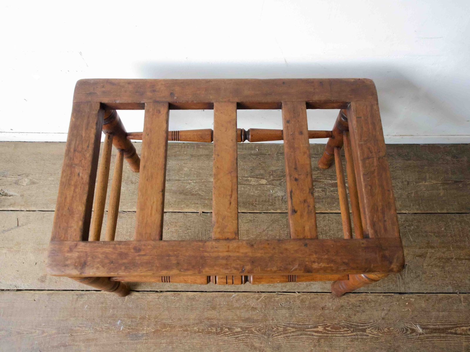 Vintage Luggage Rack, 1900s, Oak photo vinterior