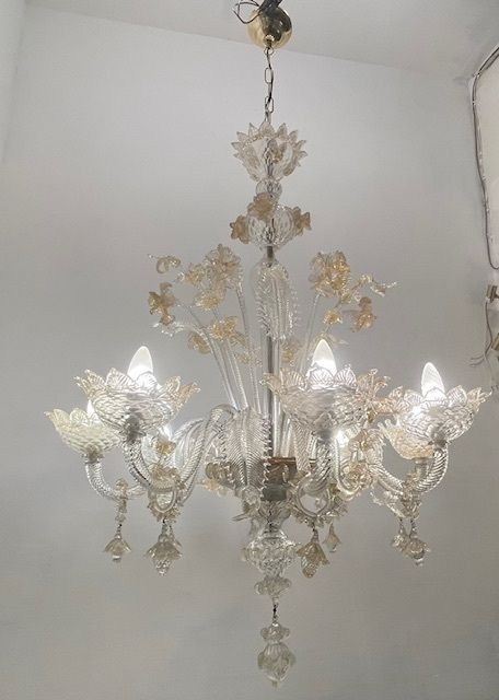 Large Venetian Murano Glass Chandelier 1960’s photo buy