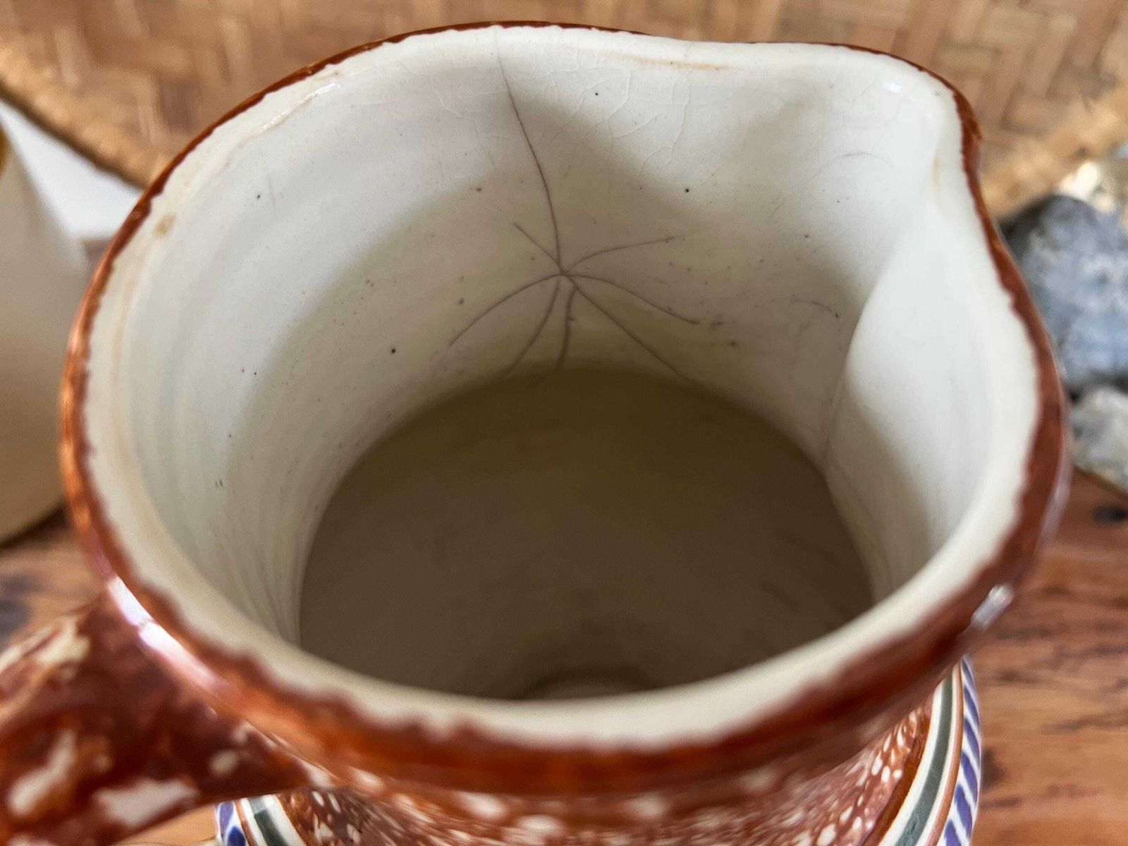 photo furniture Polish Pottery Vintage Boleslawiec Rare Bunzlauer Keramik Jug   Hand Painted Pitcher   Unique Folk Art Stoneware Vase   Studio Art Potter