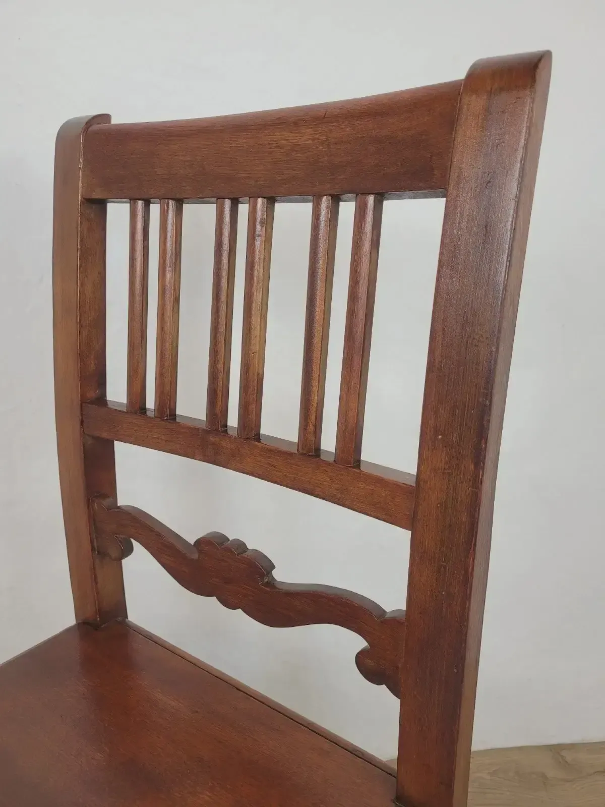 Oak Vintage Kitchen Chair Mid 20th Century 1950's Slat Back Postage Available photo 72.0