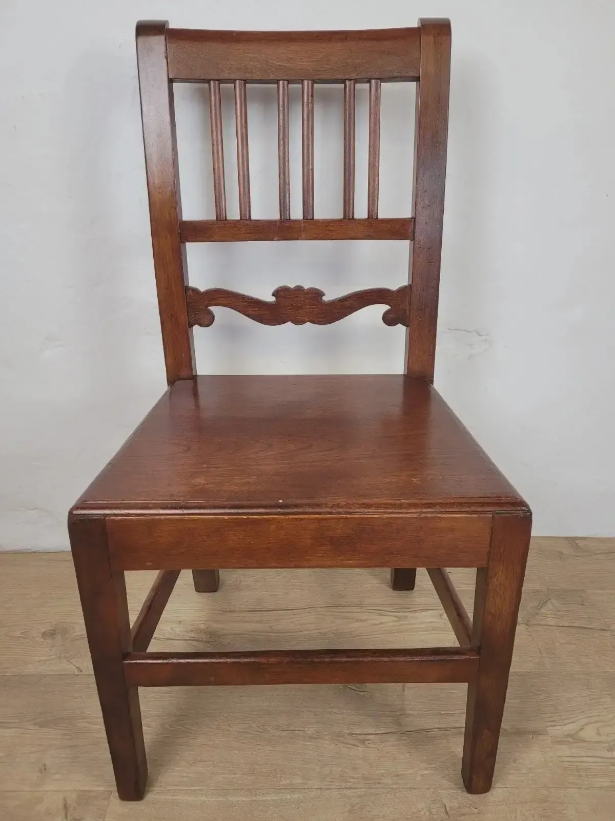 72.0 Oak Vintage Kitchen Chair Mid 20th Century 1950's Slat Back Postage Available photo