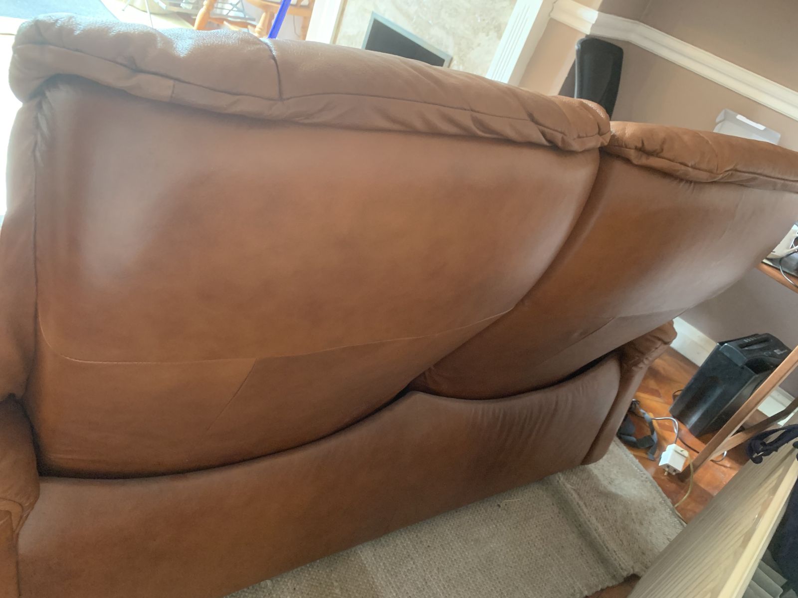 Ekornes Stressless 2 Seater Brown Tan Leather Sofa photo vintage