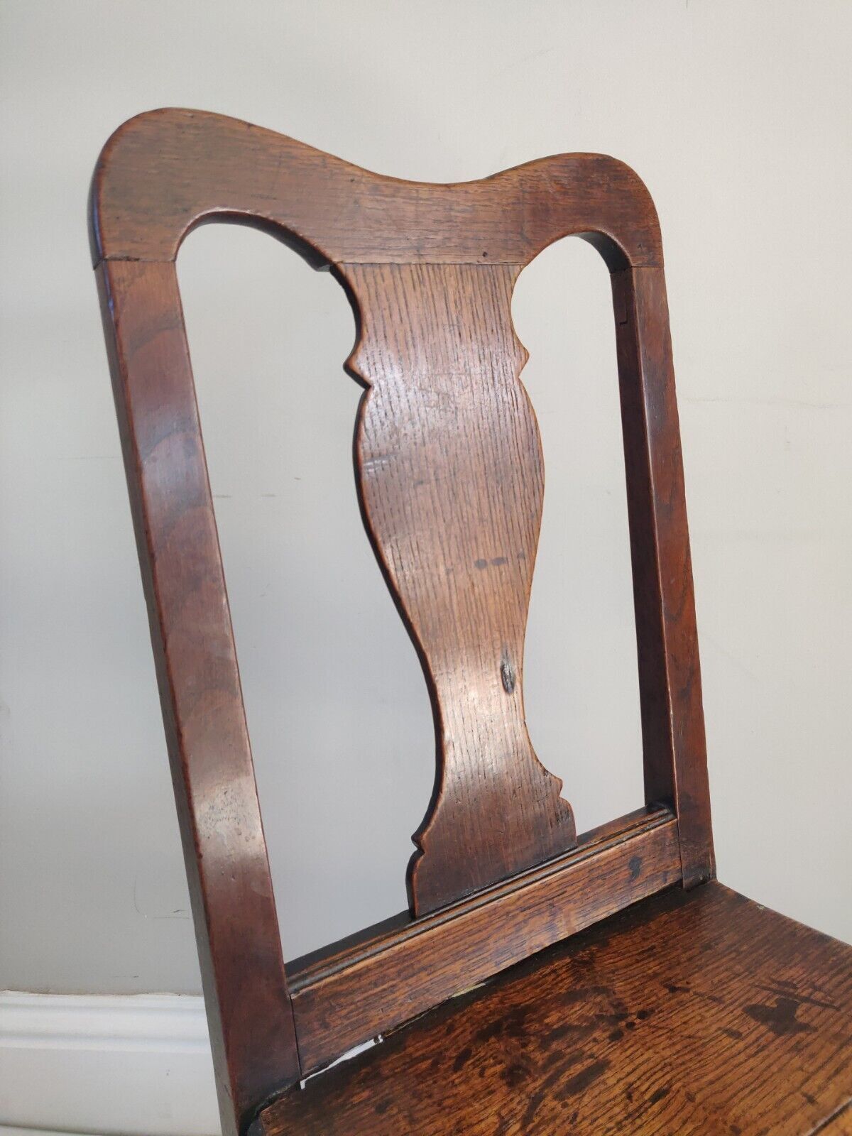 Hall Chair Oak Country 1900s Splatback Farmhouse Antique Postage Available photo for sale