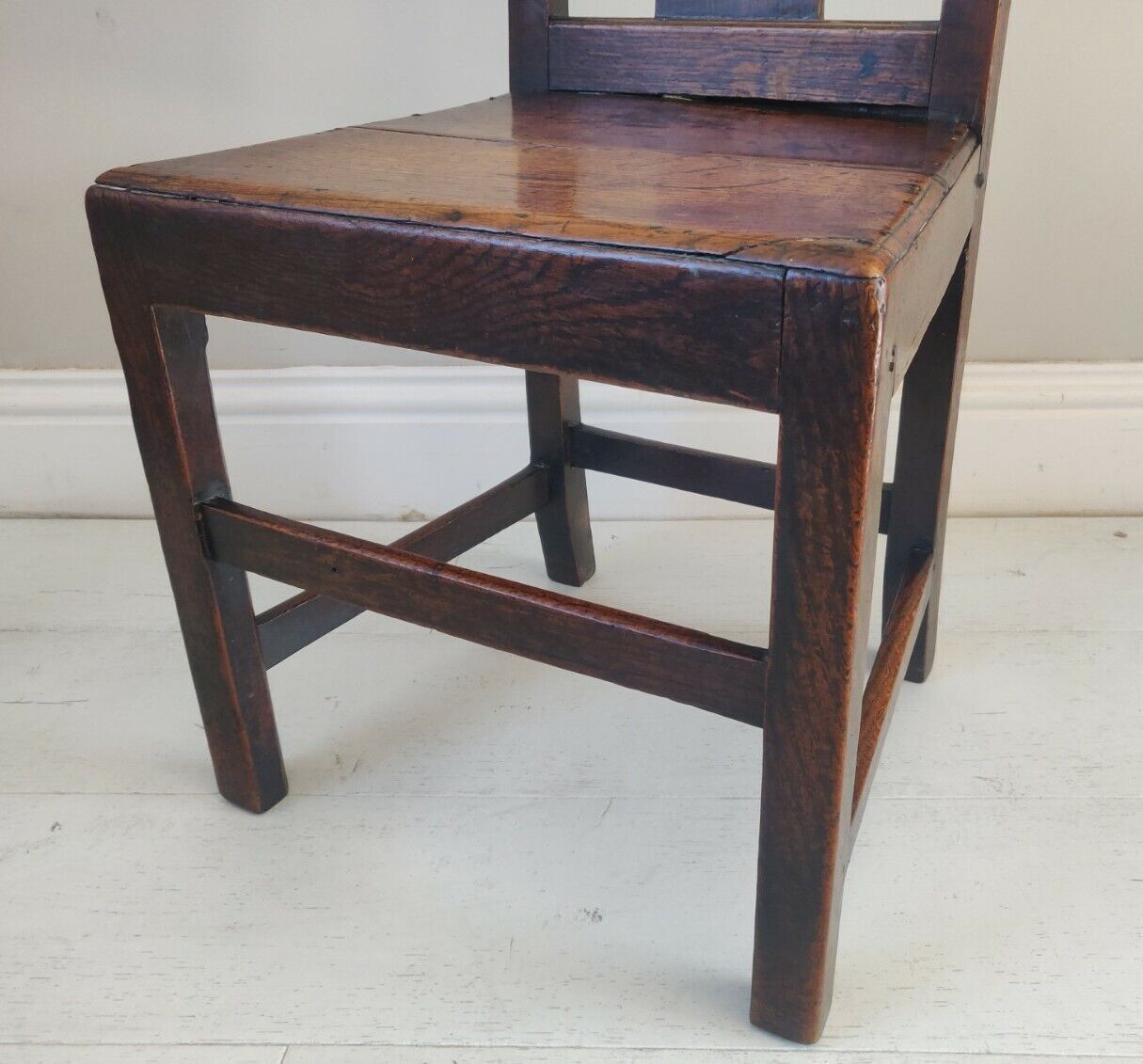 photo furniture Hall Chair Oak Country 1900s Splatback Farmhouse Antique Postage Available