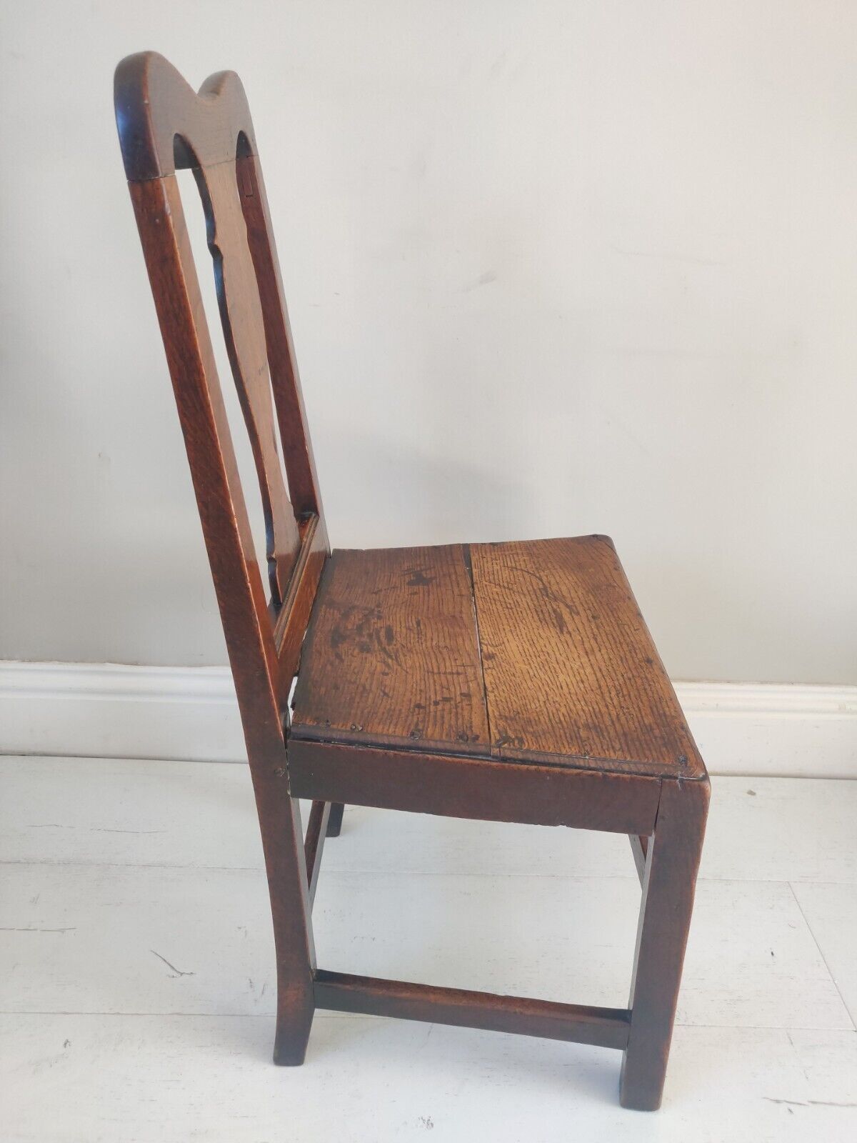Furniture Hall Chair Oak Country 1900s Splatback Farmhouse Antique Postage Available photo