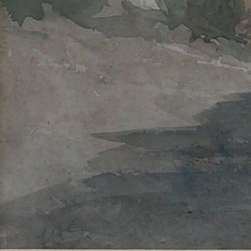Watercolour Signed Fhs (Fgs).  Attributed To F H S Shepherd. River With Bridge. photo for sale