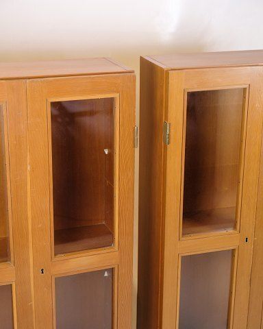 Set Of Two Display Cabinets / Pharmacy Cabinets   Oregon Pine   Danish Design   1960s photo furniture