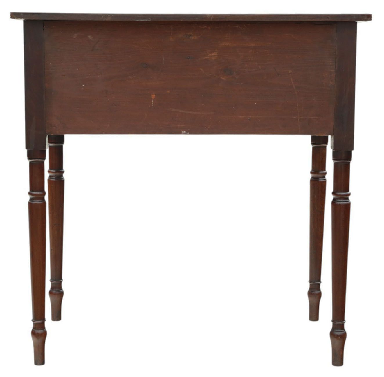 Fine Quality Antique 19th Century Georgian Bow Front Mahogany Writing Table – Desk, Bed Side Or Dressing Table photo vintage