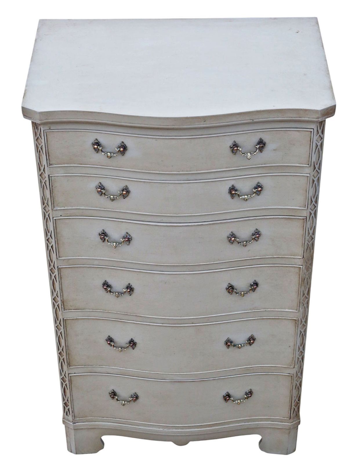 Vintage Georgian Revival Painted Serpentine Chest Of Drawers – Mid 20th Century Quality Furniture photo 1695.0