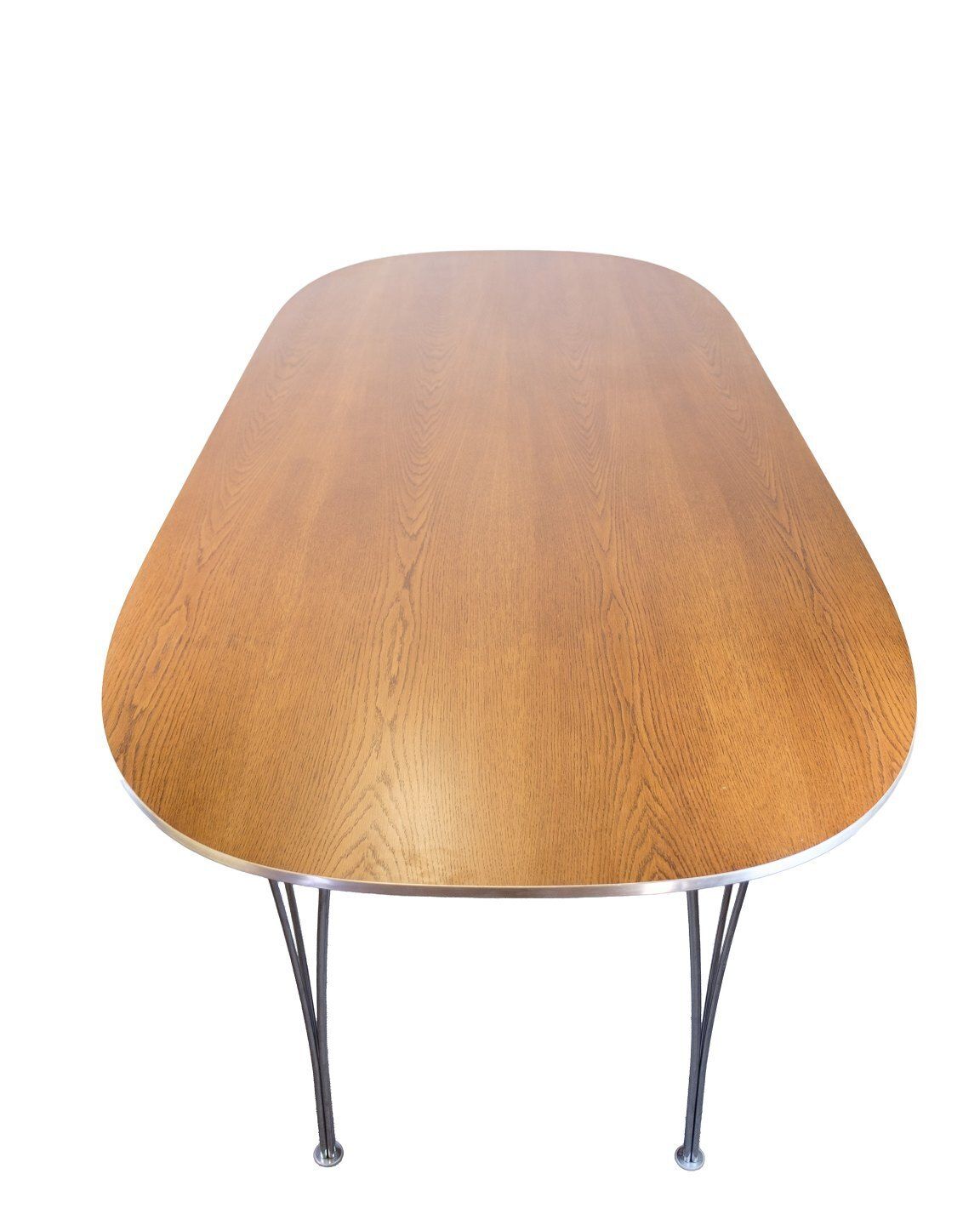 Long Dining Table  Model Superellipse   Oak Surface With Aluminum Edge   Bruno Mathsson And Piet Hein photo furniture