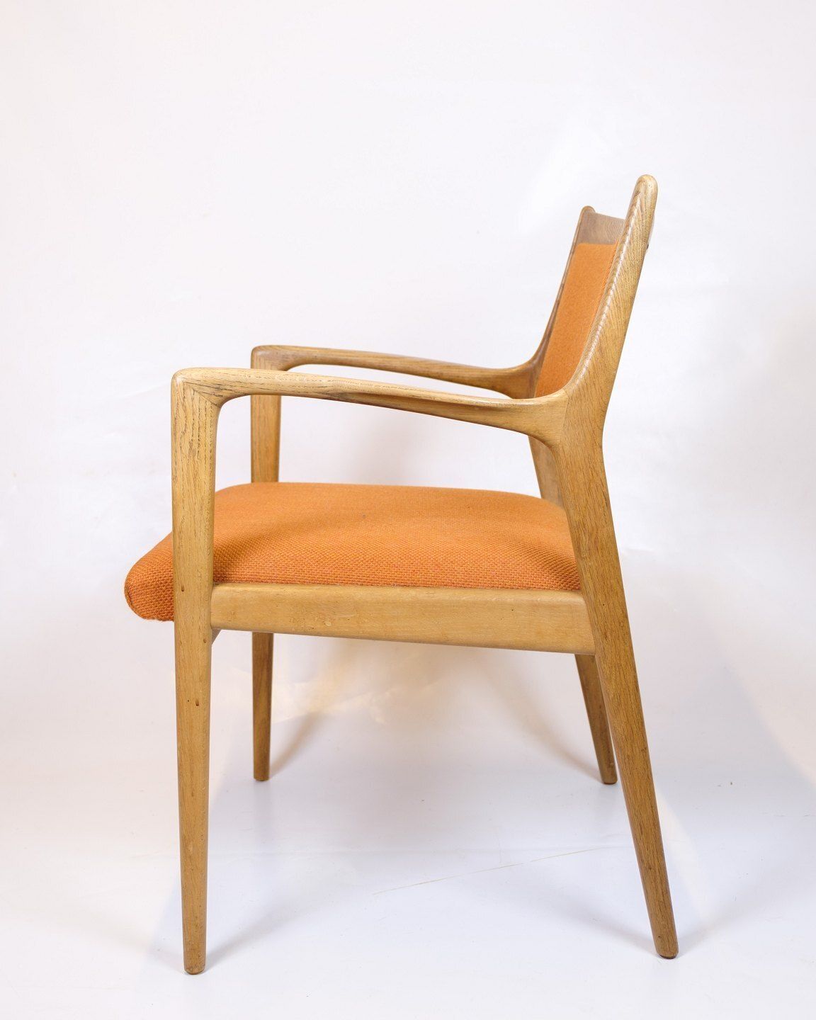 Armchair   Oak   Upholstered In Orange Fabric   Karl Erik Ekselius   Joc Vetlanda   Swedish Design   1960s photo 1355.0