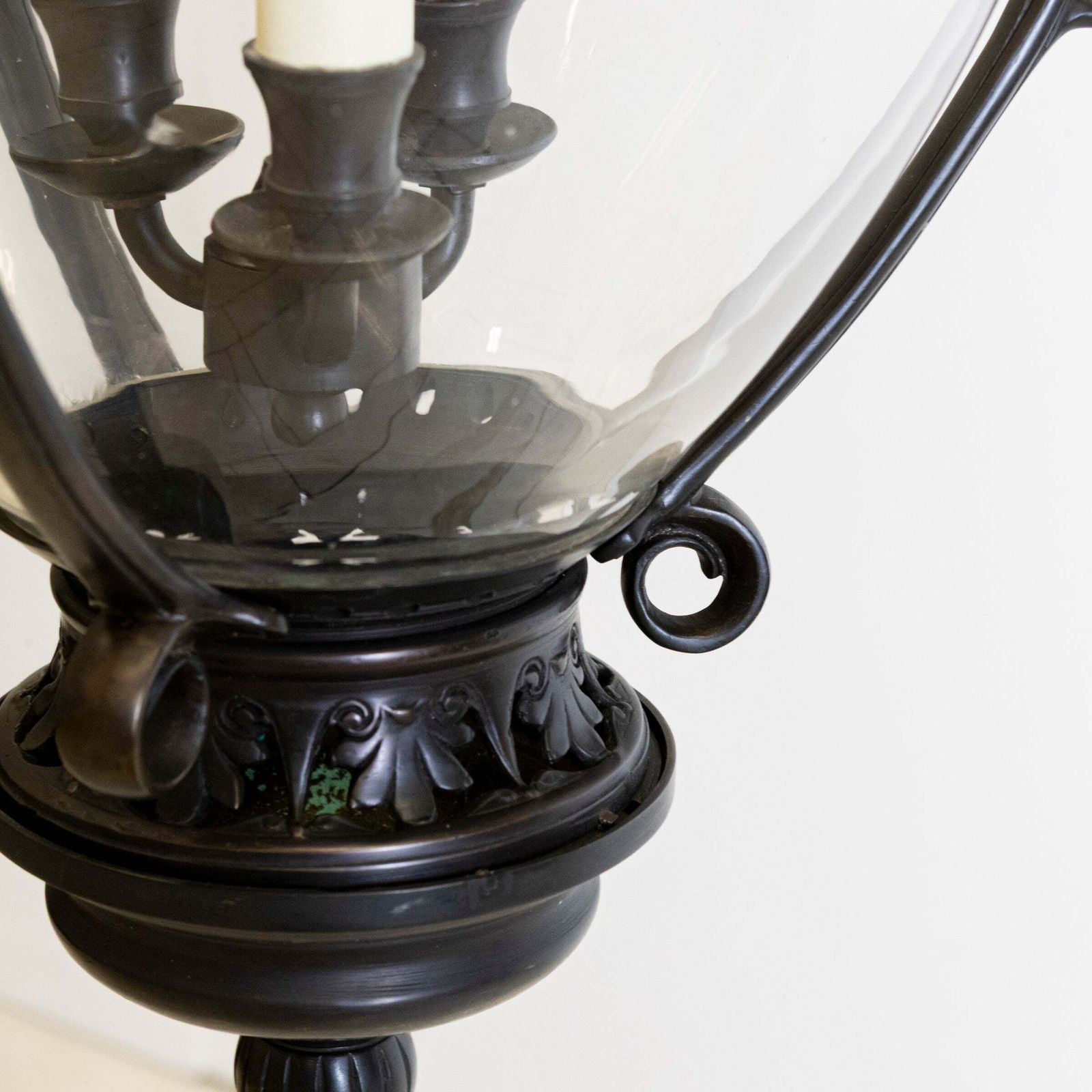 Large Reclaimed Black Pendant Lantern | Charles Edwards photo vintage