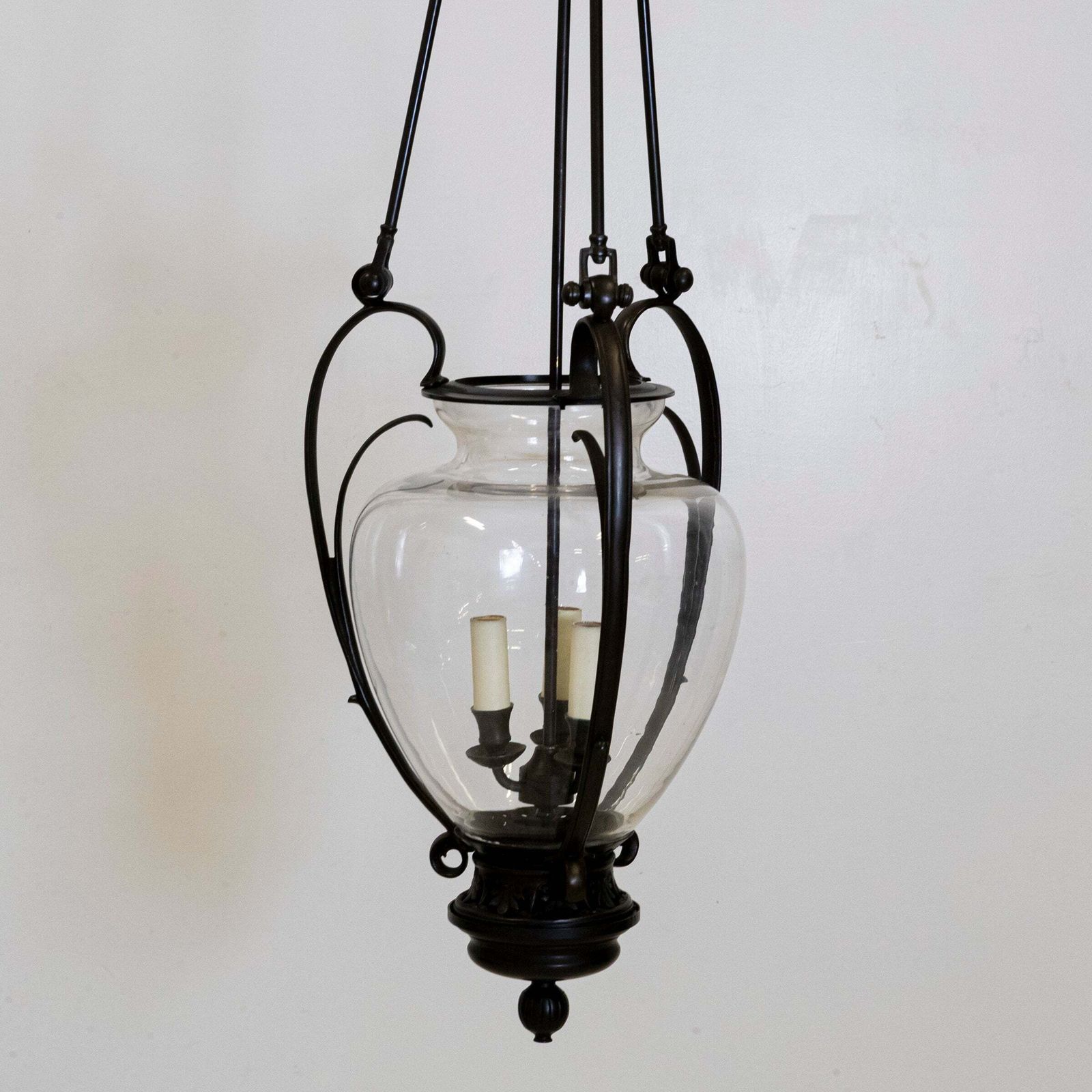 photo furniture Large Reclaimed Black Pendant Lantern | Charles Edwards
