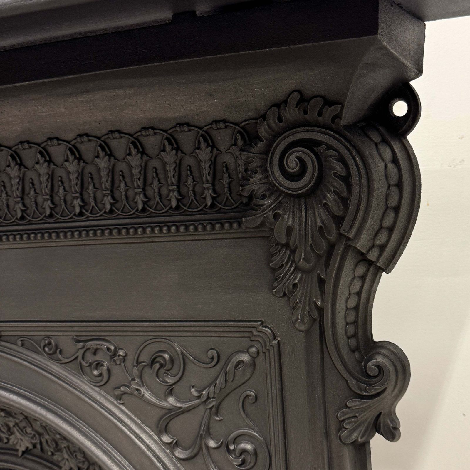 Antique Cast Iron Combination Fireplace photo vintage