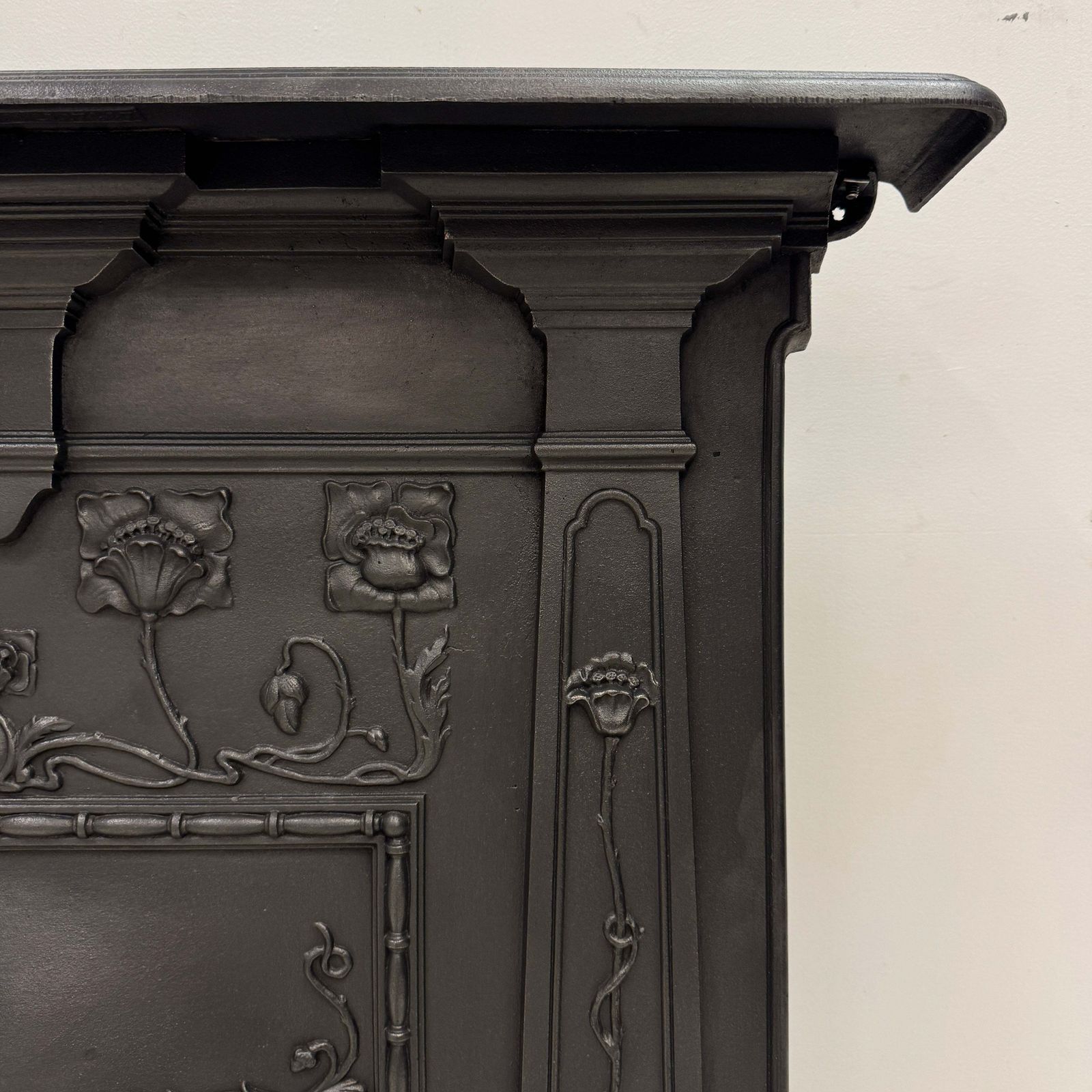 Antique Art Nouveau Cast Iron Combination Fireplace photo buy