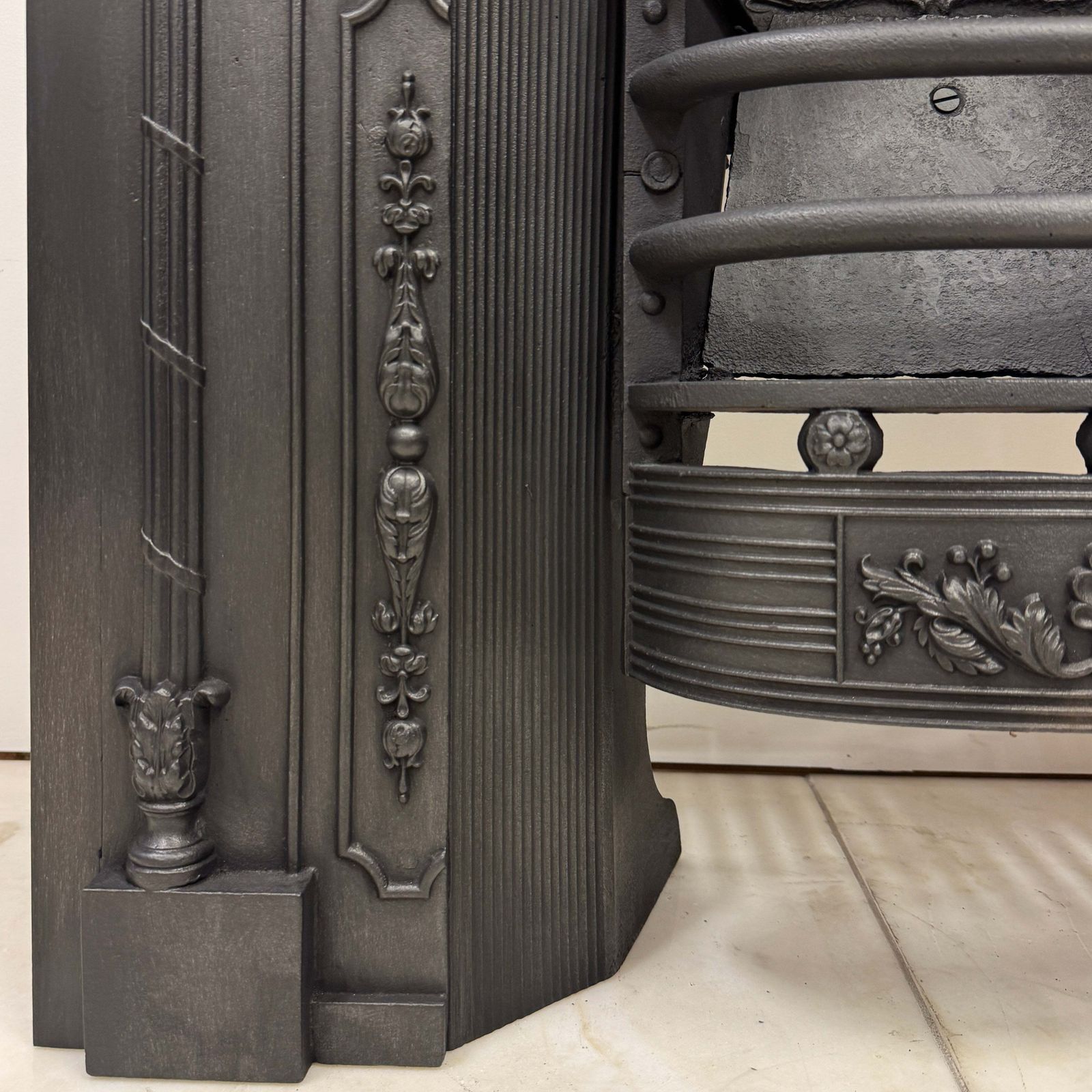 Home Fixtures Antique Georgian Cast Iron Register Grate Fireplace photo