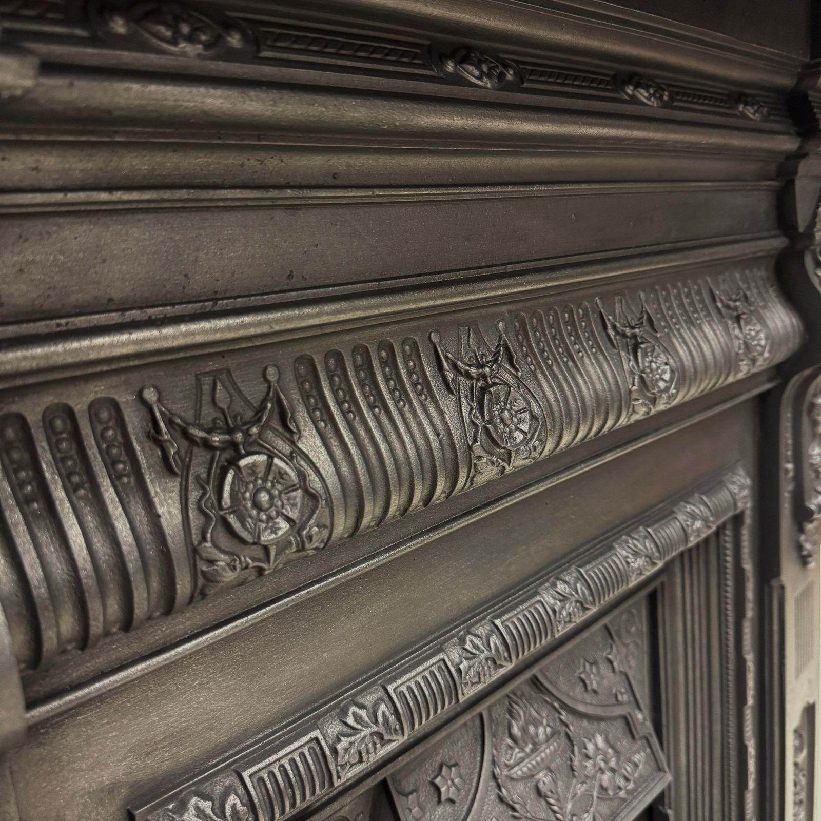 Antique Cast Iron Combination Fireplace photo furniture
