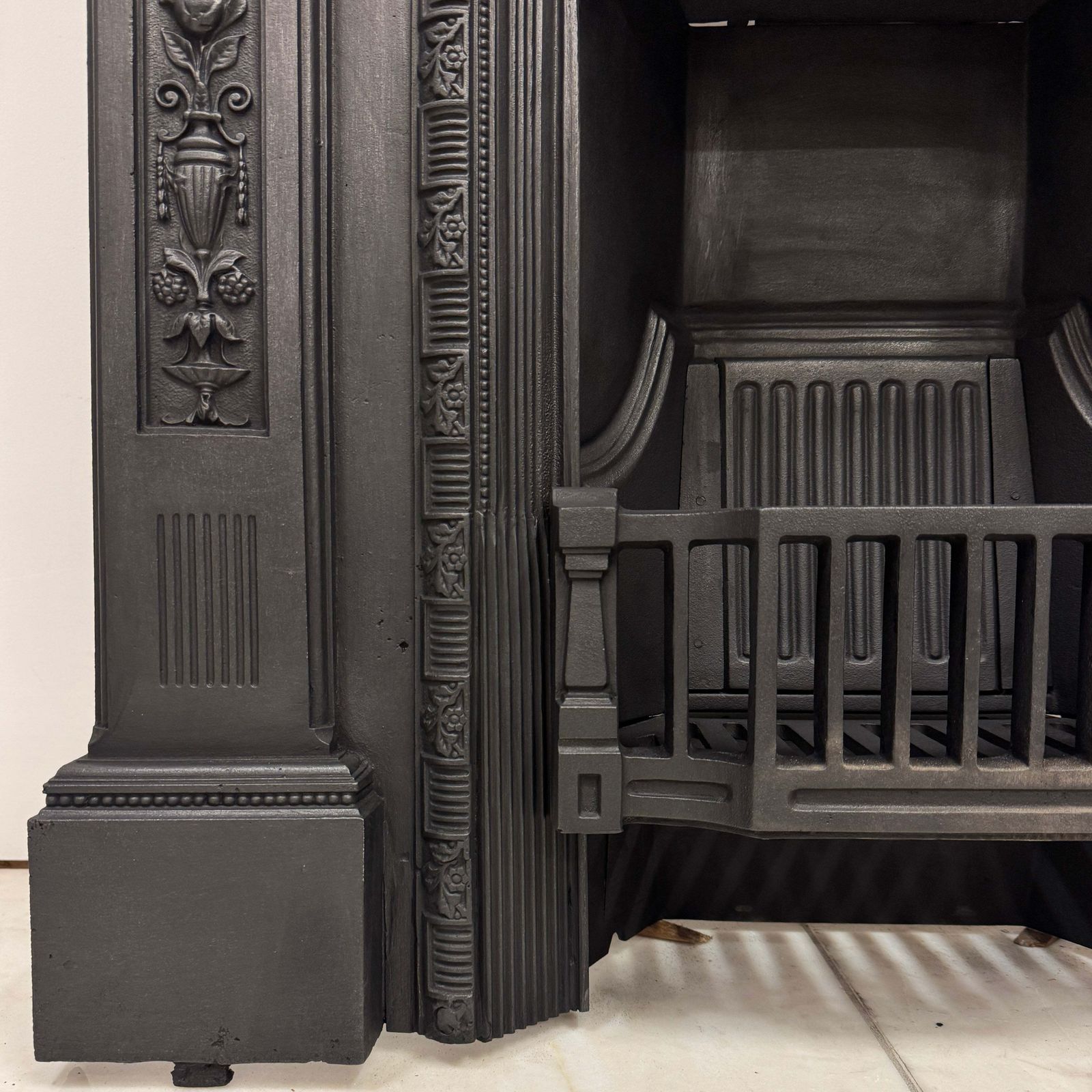 Antique Cast Iron Combination Fireplace photo vintage