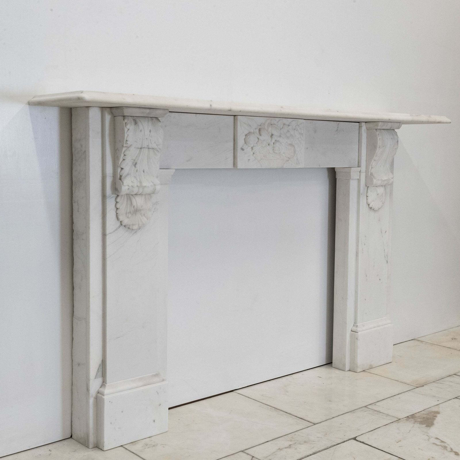Home Fixtures Antique Victorian Marble Surround With Ornate Carved Corbels photo