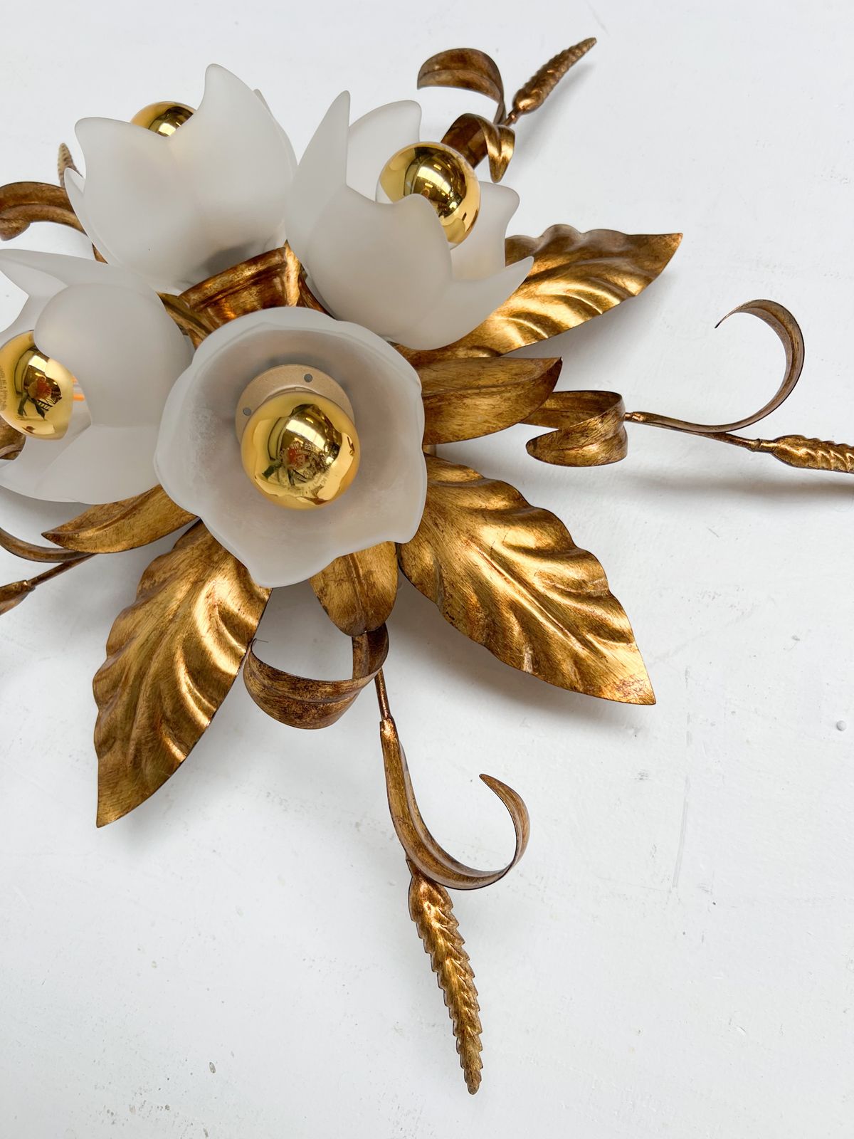 Gold Plated Xl Ceiling Lamp Or Wall Lamp From Italy, 1970s photo 215.0