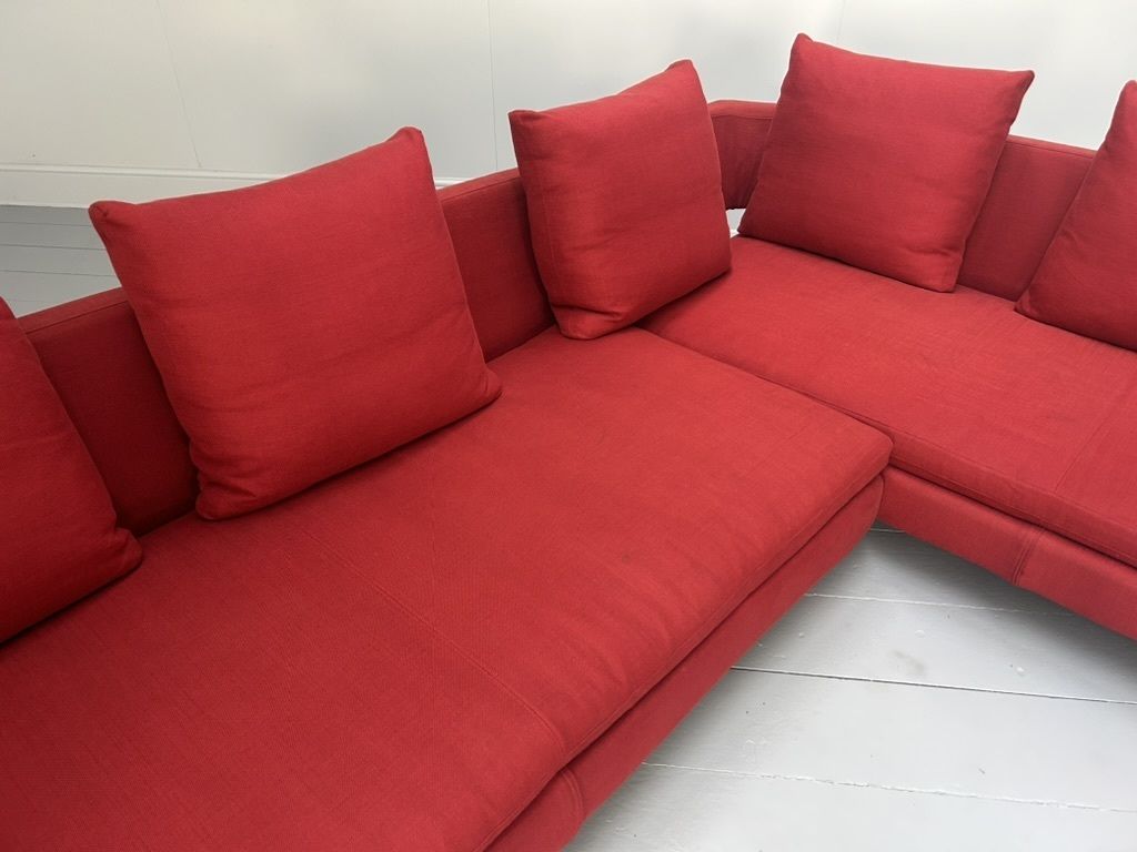 B&B Italia “Arne” 6 Seat L Shape Sofa – In Red Fabric photo vinterior