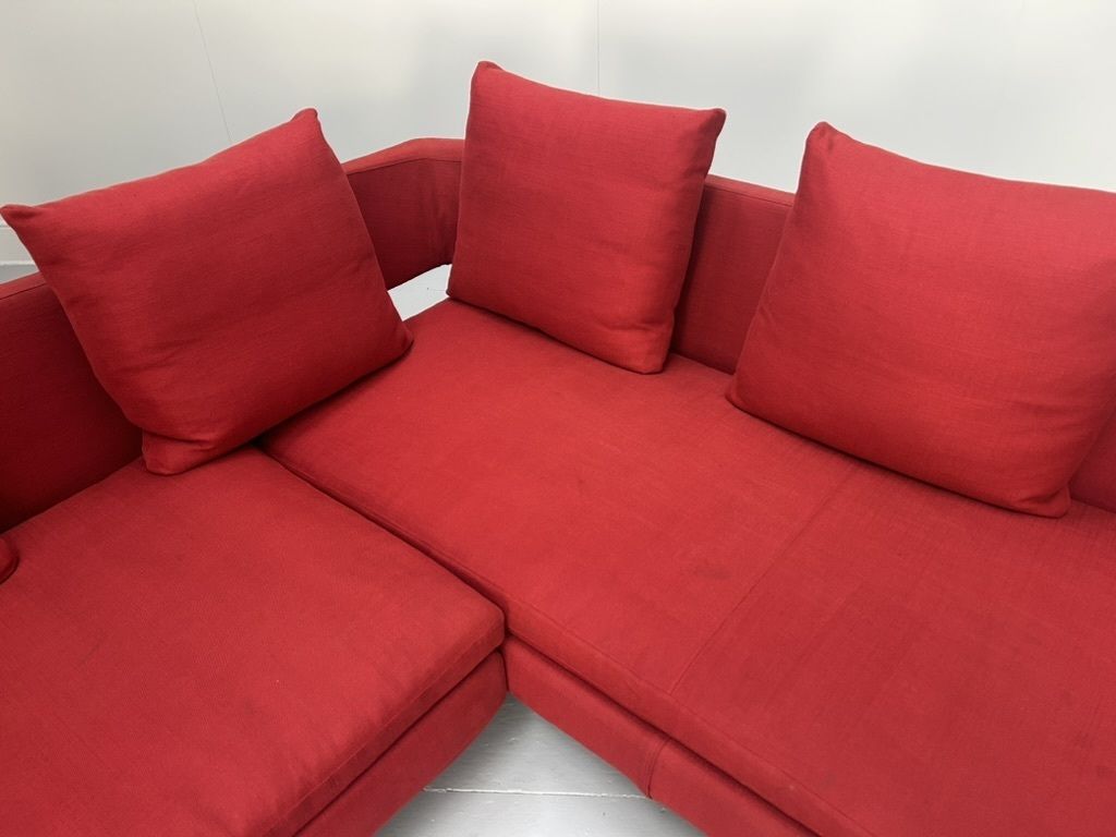 B&B Italia “Arne” 6 Seat L Shape Sofa – In Red Fabric photo buy