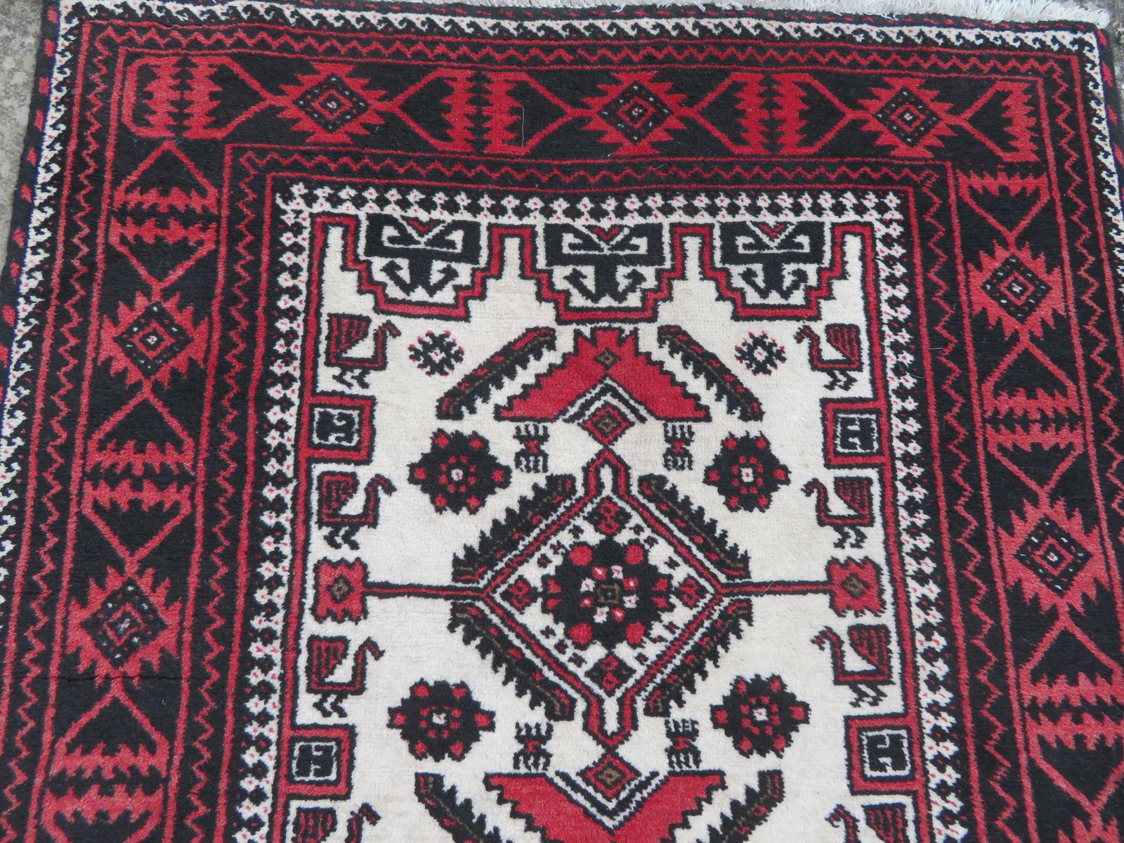 Old Village Baluch Rug. 186cm X 97cm. photo for sale