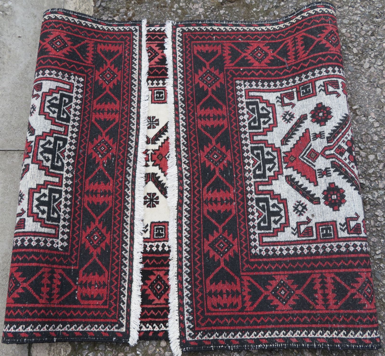photo for sale Old Village Baluch Rug. 186cm X 97cm.