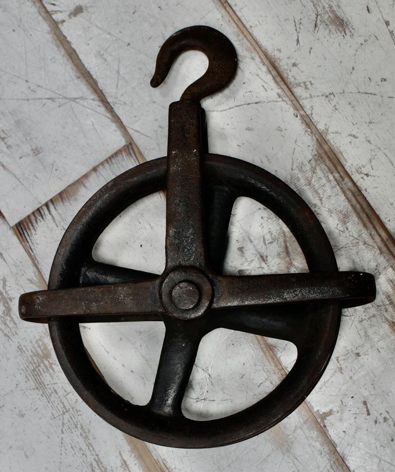 Antique Cast Iron Pulley Wheel photo Home Decor