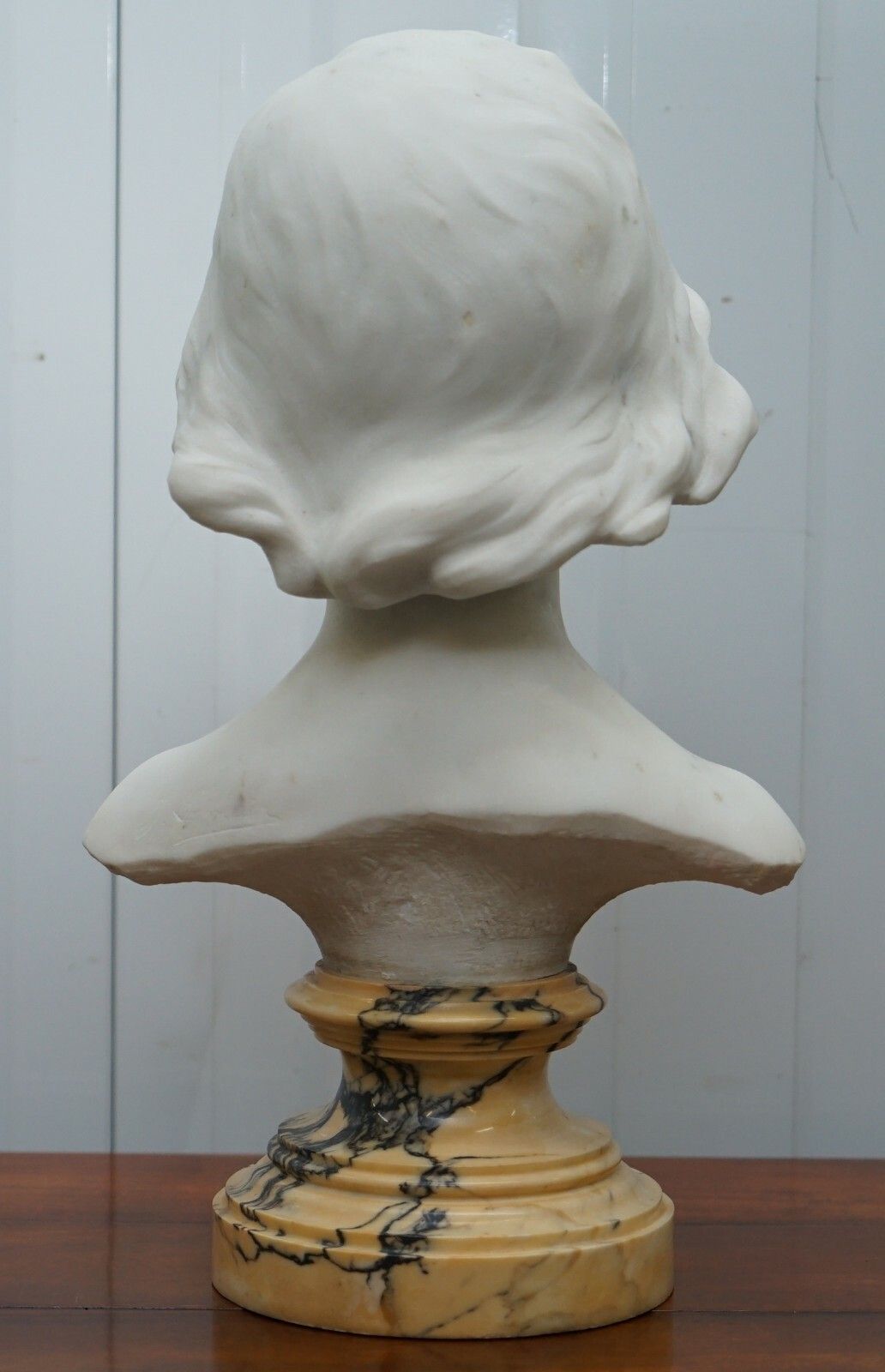 photo for sale Napoleon III French Solid Marble Bust, Signed By Sculptor Of A Beautiful Women