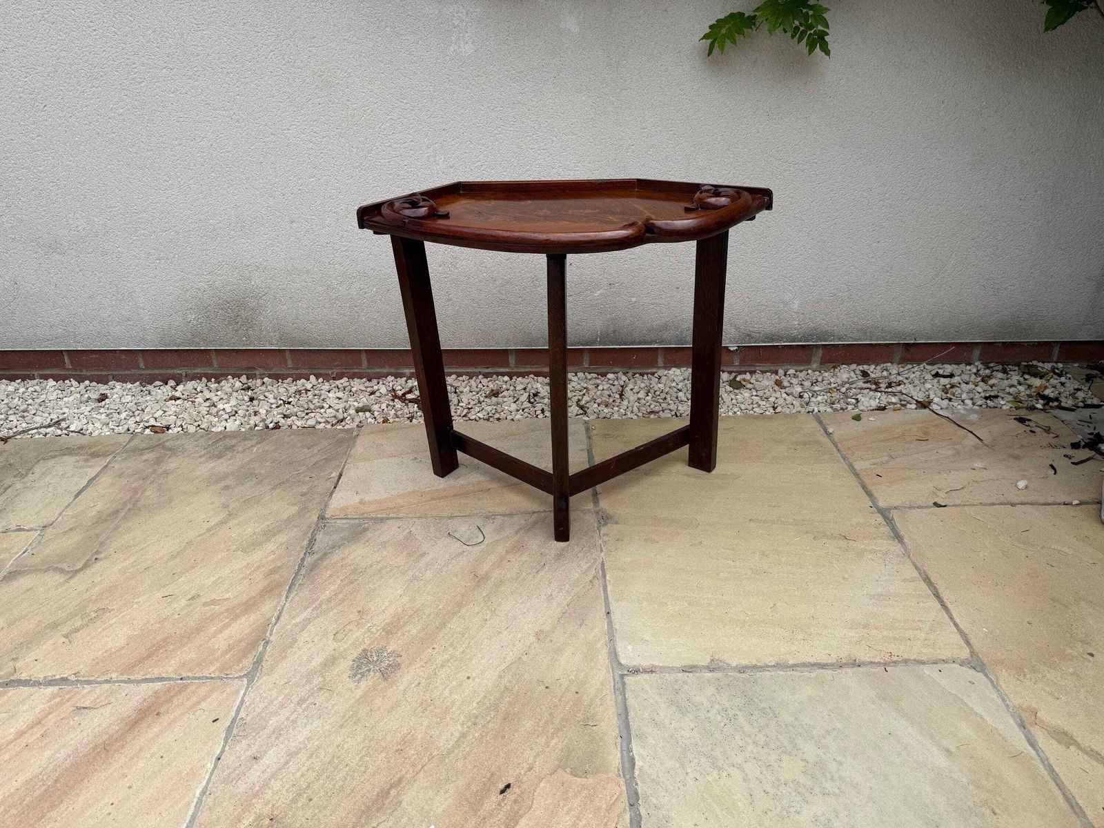 Antique Oak Carved Wooden Table photo 135.0