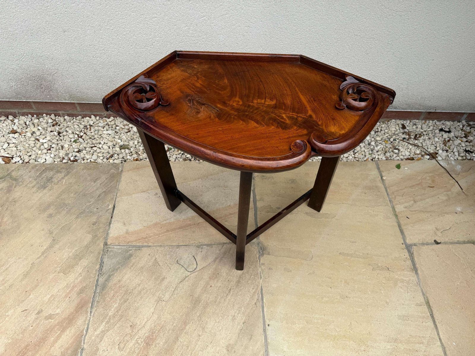 Antique Oak Carved Wooden Table photo vinterior