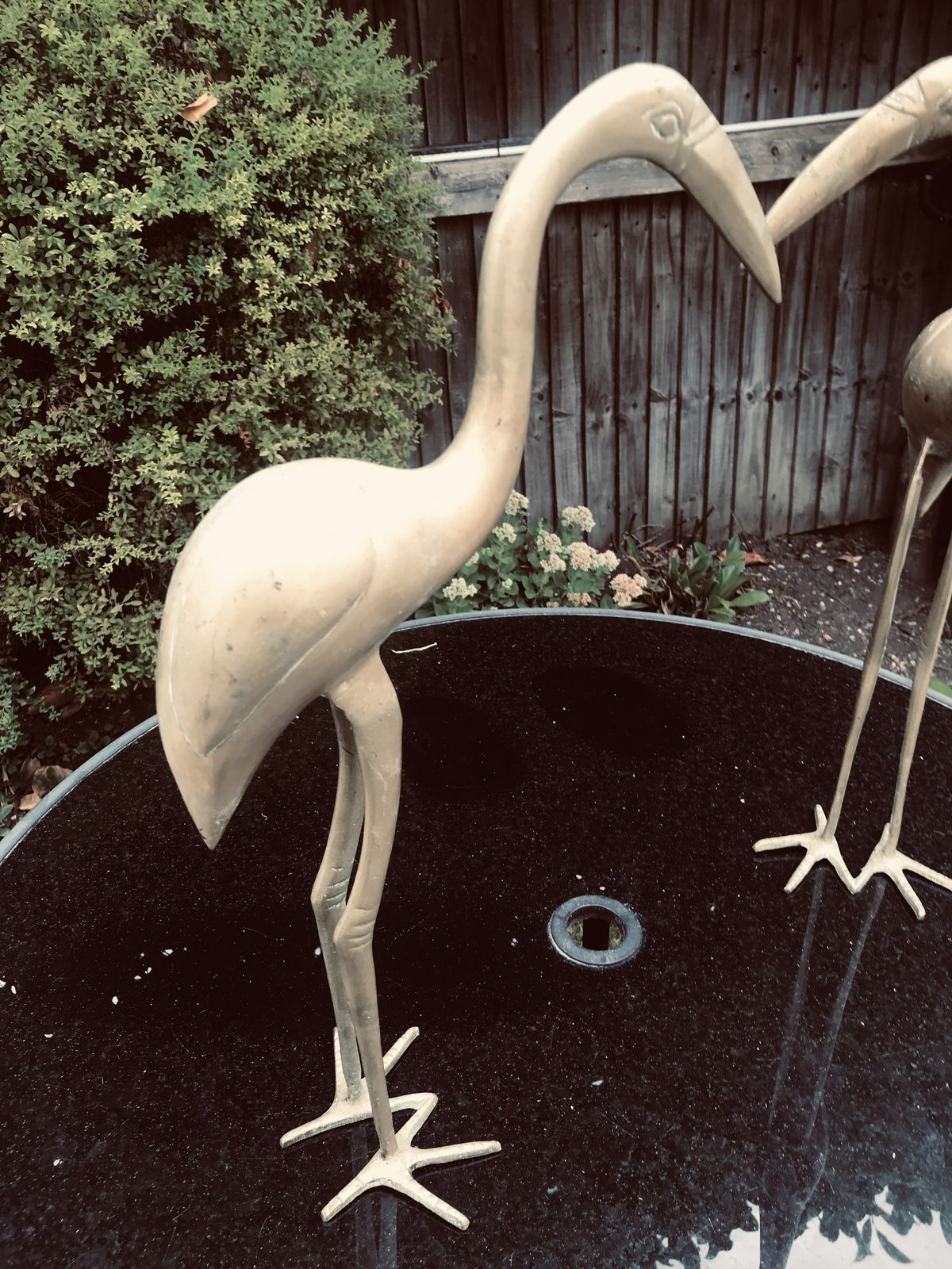 1970’s Pair Of Italian Mid Century Brass Crane Heron Flamingo Sculptures photo Art
