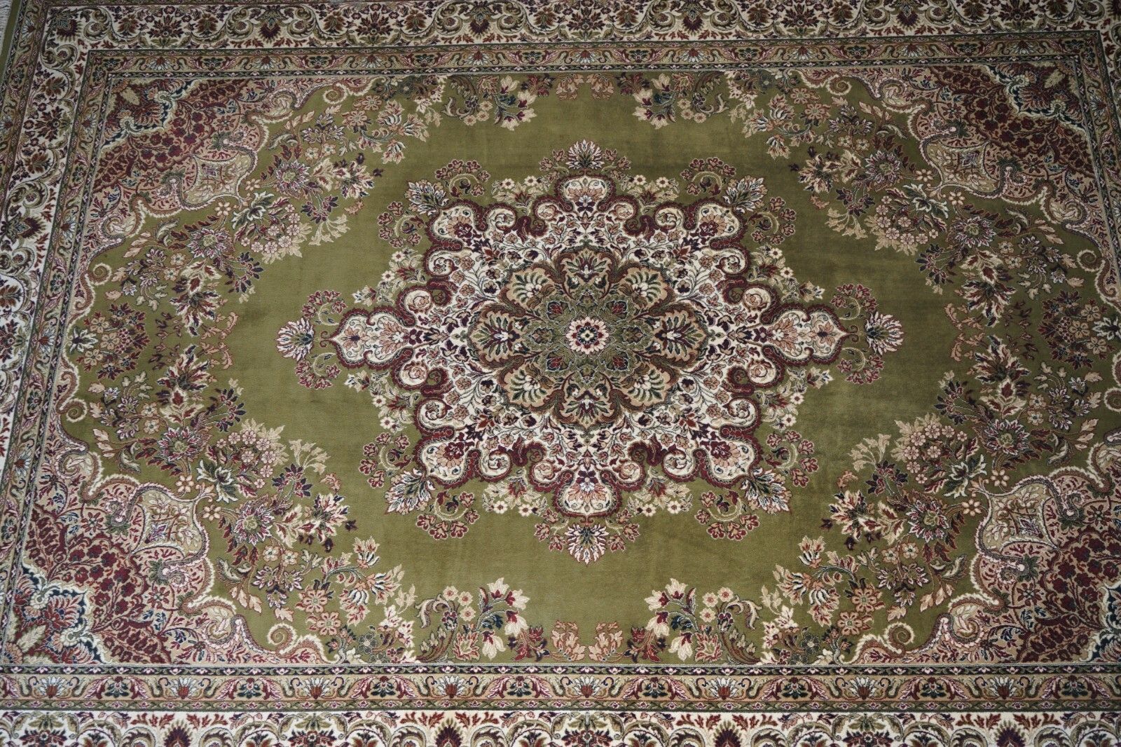 Fine French Vintage Green Extra Large Rug Carpet 434cm X 298cm Must See Pictures photo furniture