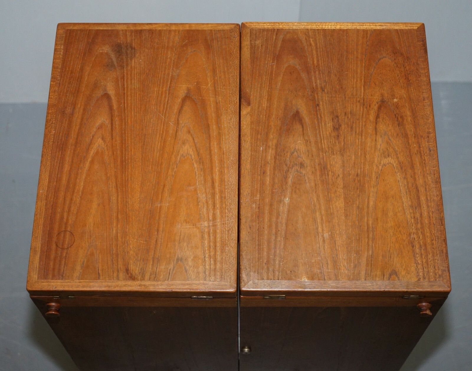 Reno Wahl For Dyrlund Vintage Danish Teak Metamorphic Captains Campaign Bar photo for sale