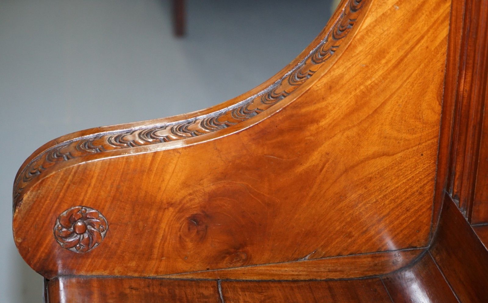 Rare Victorian Walnut Double Sided Museum Gallery Pew Bench Pugin Gothic Steeple photo vintage
