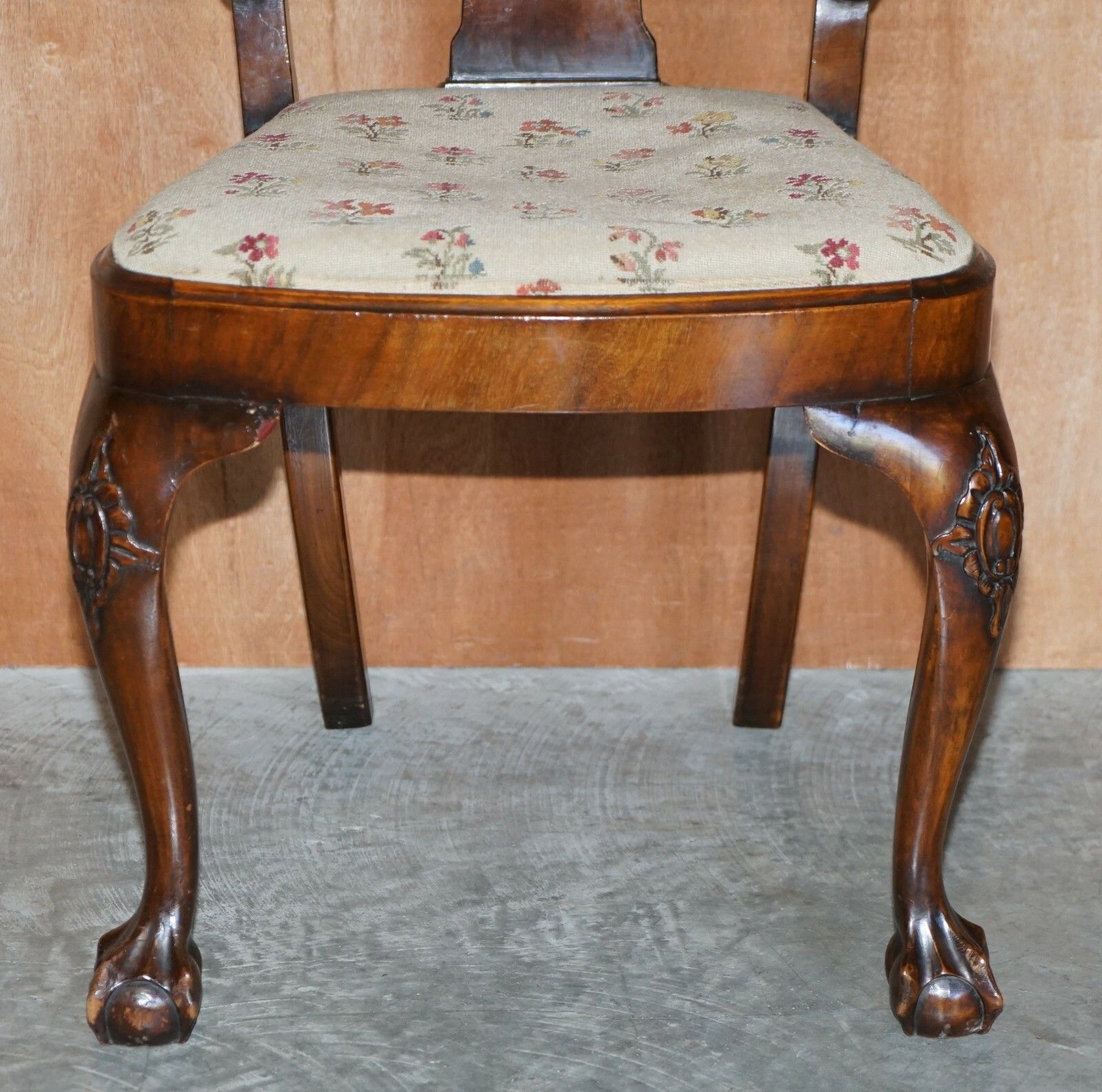 Six Victorian 1880 Walnut Shepherds Crook Dining Chairs With Claw & Ball Feet photo Furniture