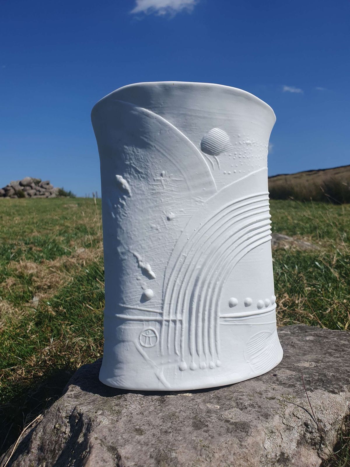 Bertil Vallien For Rorstrand, Sweden. A Porcelain "Terra" Vase Designed In 1978.