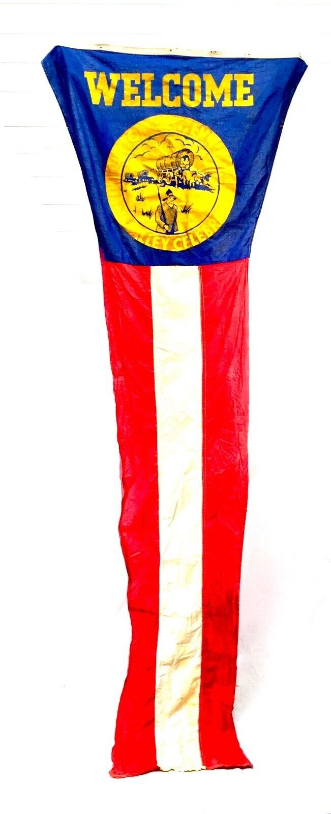 Antique Advertising American Dayton Miami Valley Cotton Flag / Banner C.1941 photo furniture