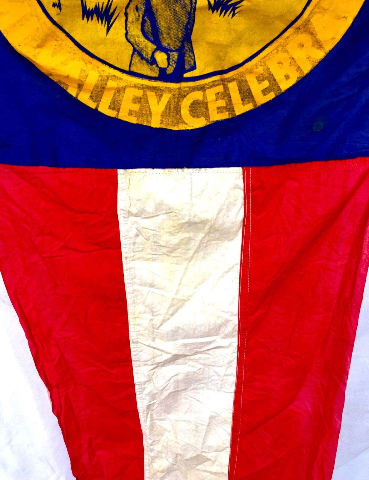 Antique Advertising American Dayton Miami Valley Cotton Flag / Banner C.1941 photo 249.0