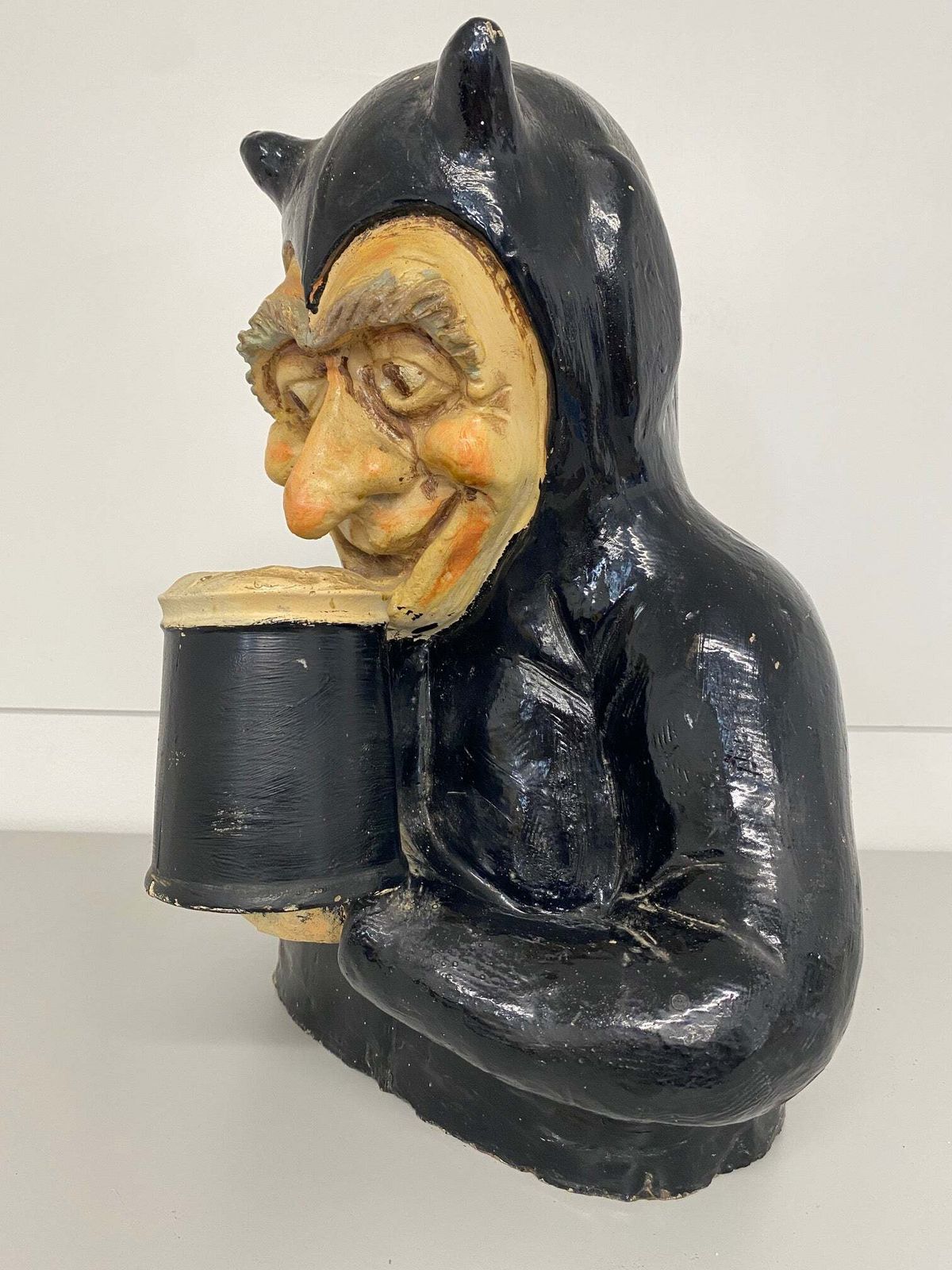 Rare & Unusual Stout/Guinness Advertising Bust "The Devil/Lucifer Drinking Stout/Guinness" photo for sale