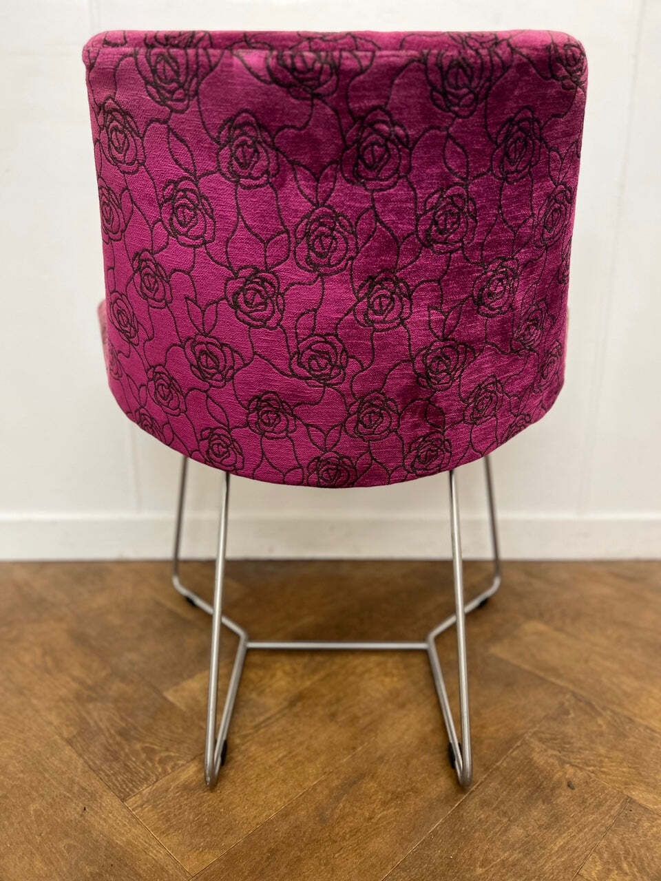 Vintage +Halle Lotus Easy Lounge Chair In Pink Velour Rose photo Furniture