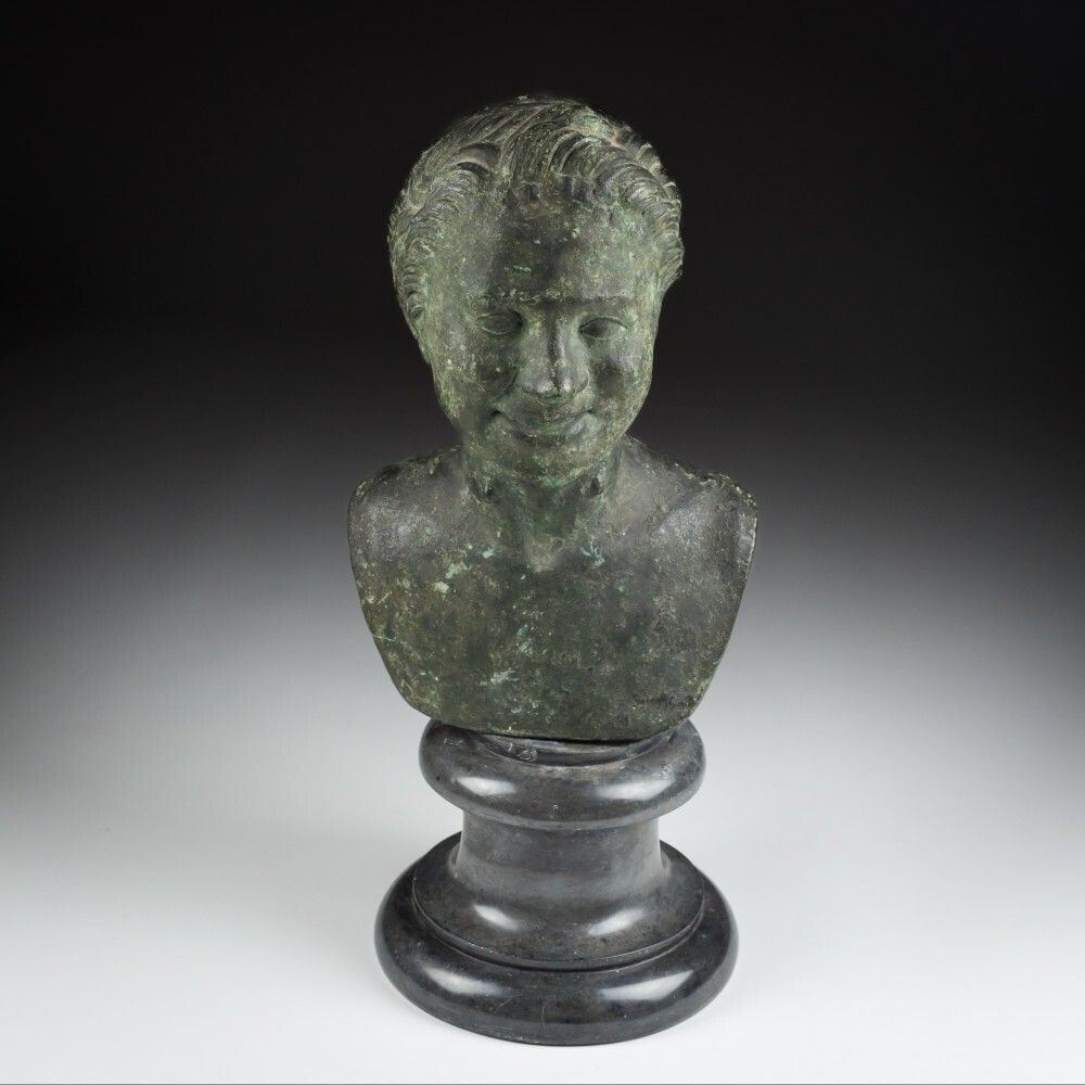 Late 18th Or Early 19th Century Bronze Bust Of A Faun Or Satyr photo furniture