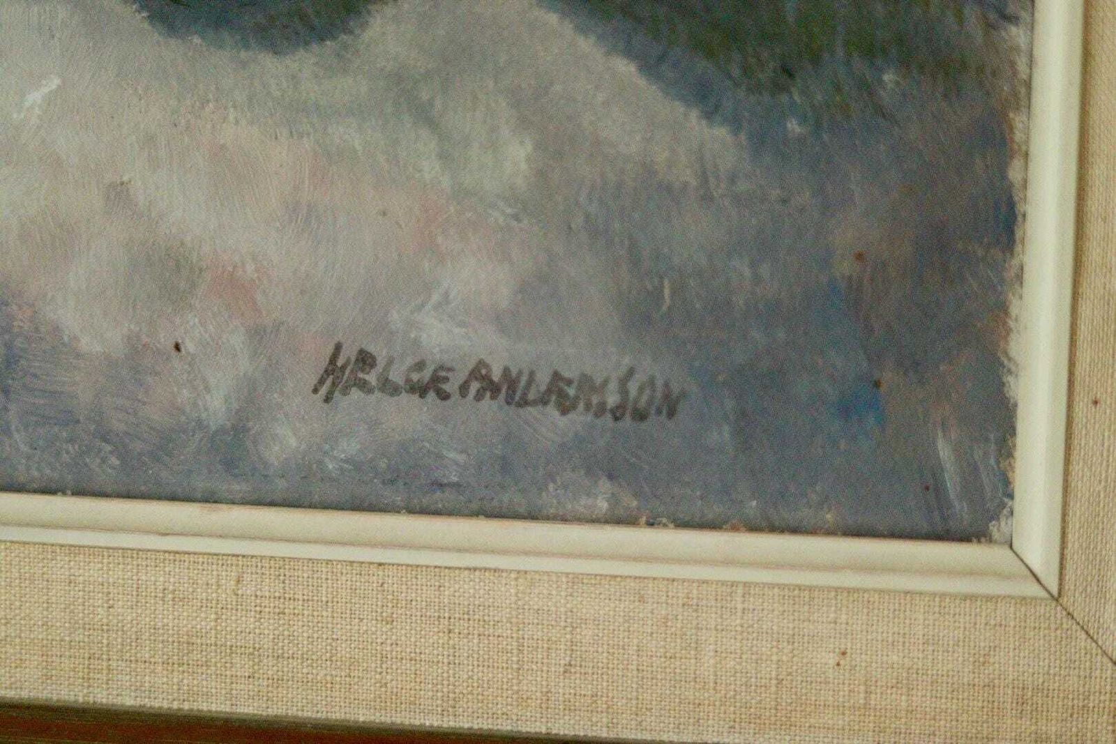 Original Mid Century Scandinavian Oil On Panel – “Still Life” By Helge Andersson – Vintage & Framed, 57 × 37 Cm (22.4 × 14.6 In) photo 300.0