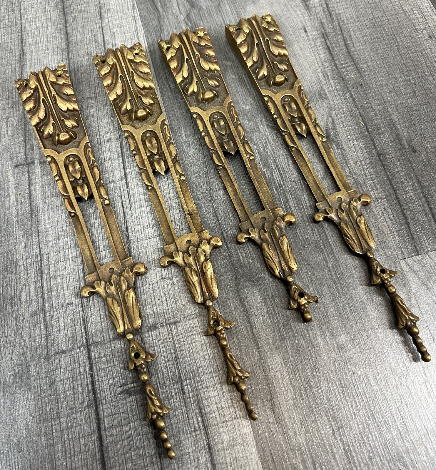 Decorative 4 Piece Antique French Metal Ormolu Mounts Ornaments Lot 4170 photo Home Decor