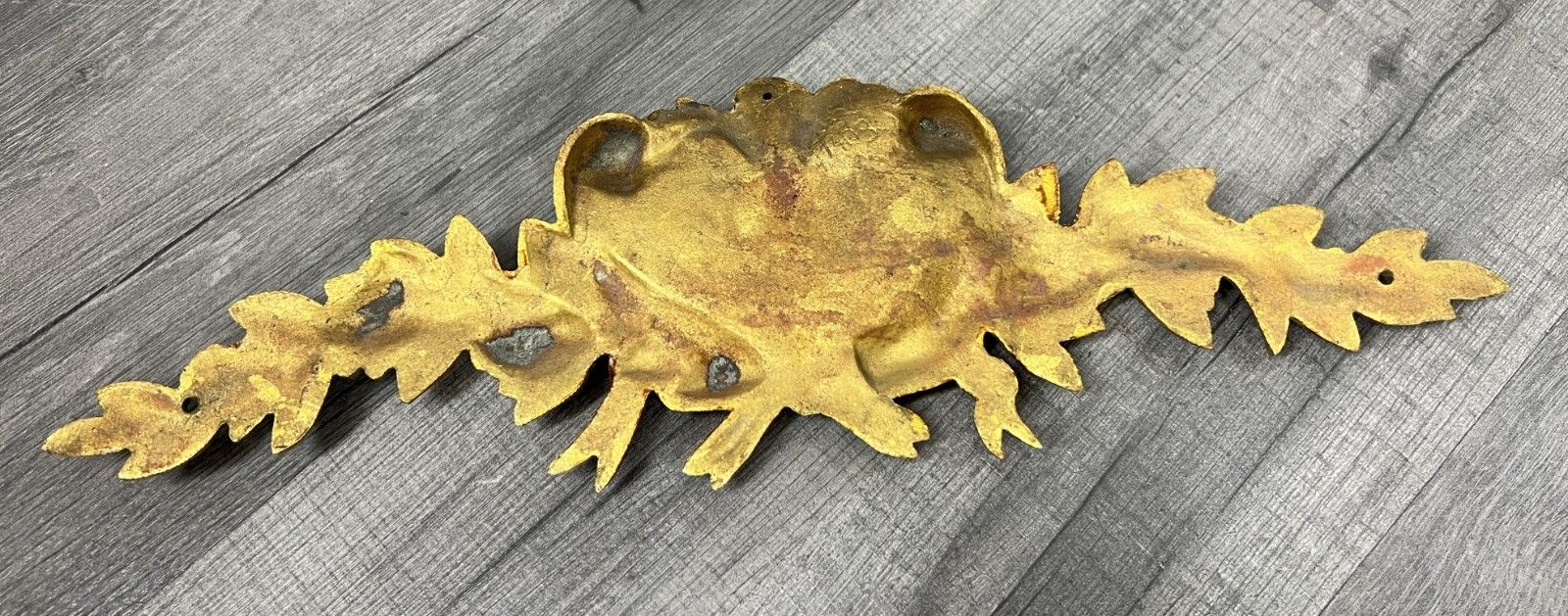 Pediment Antique French Metal Gilt Laurel Decoration Lot 4167 photo Home Decor