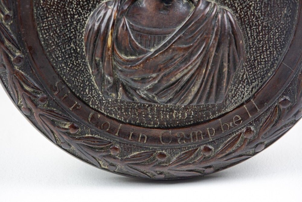 19th Century Carved Roundel Plaque Of Sir Colin Campbell photo for sale