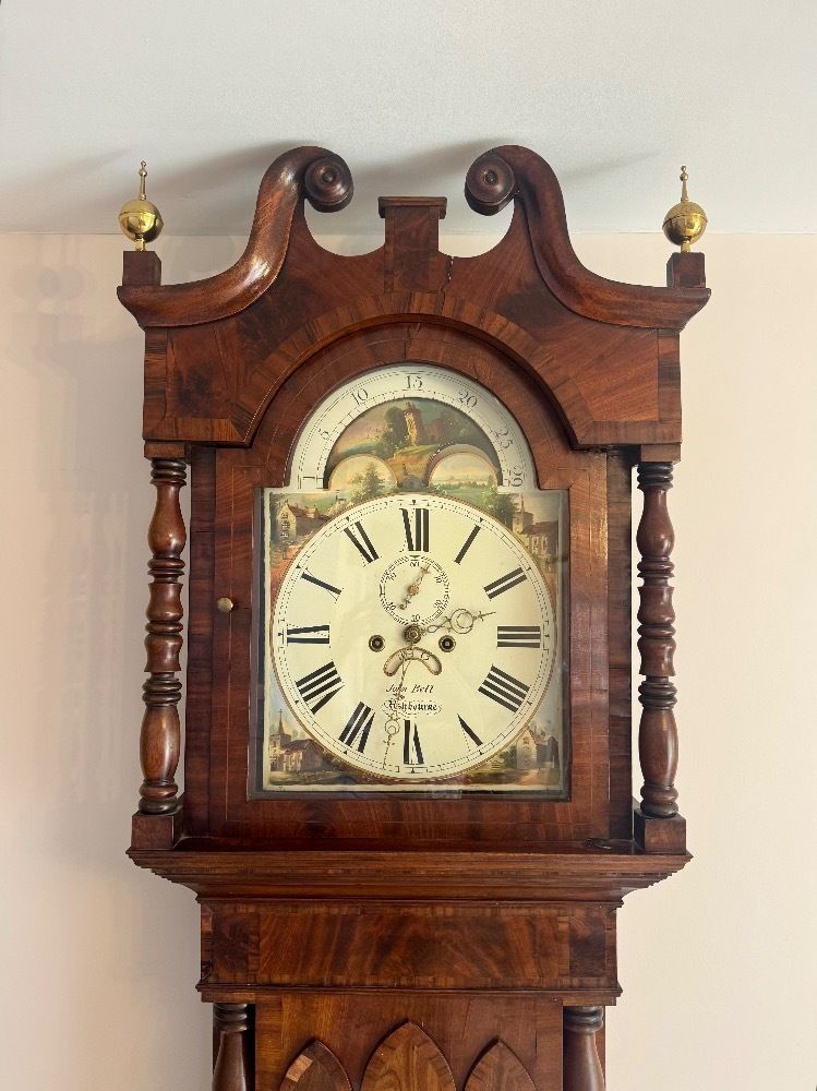 Fine Quality Antique Regency Inlaid Mahogany Long Case Clock photo Home Decor